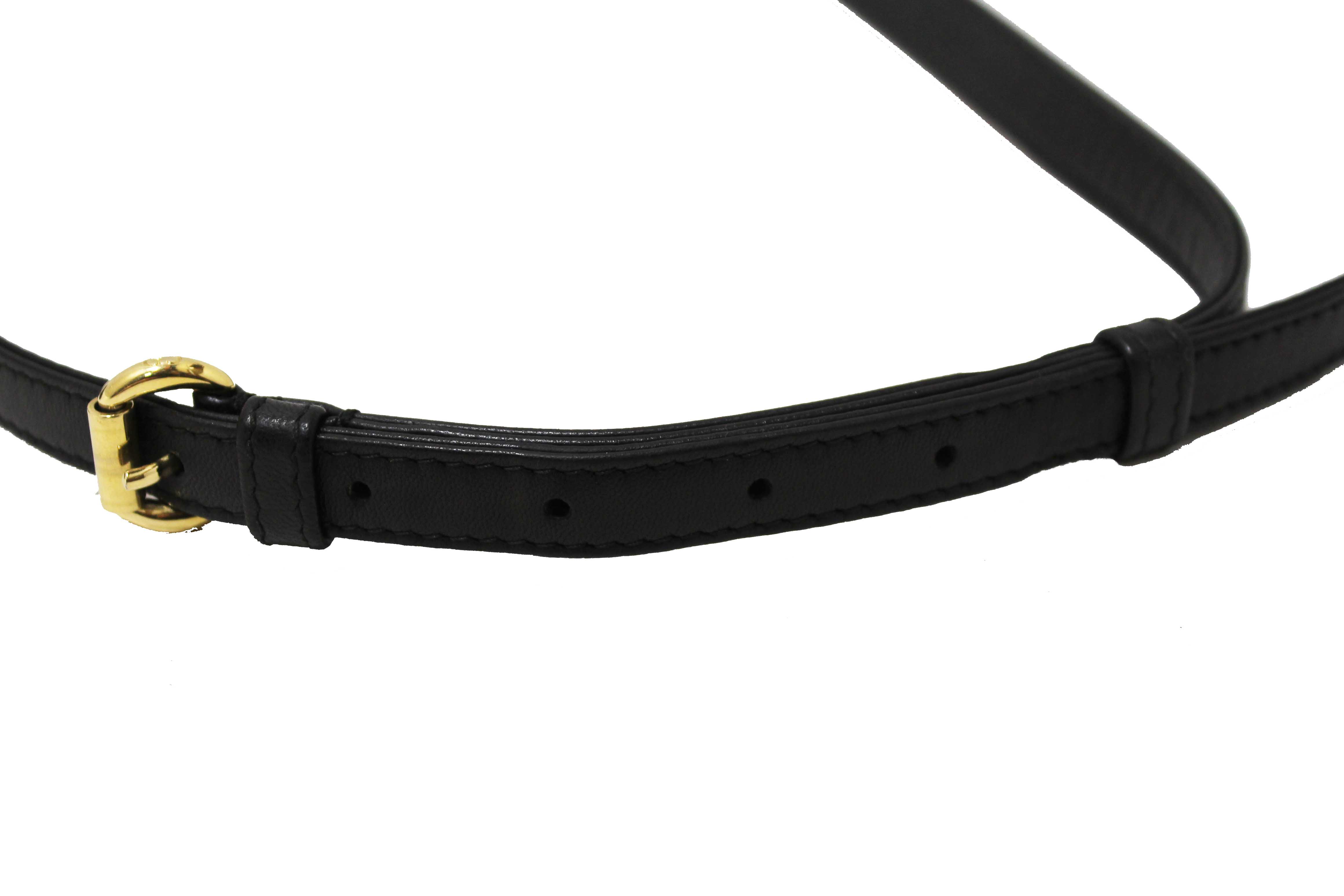 Authentic Christian Dior Black Cannage Lambskin Leather Mini Lady Dior Bag