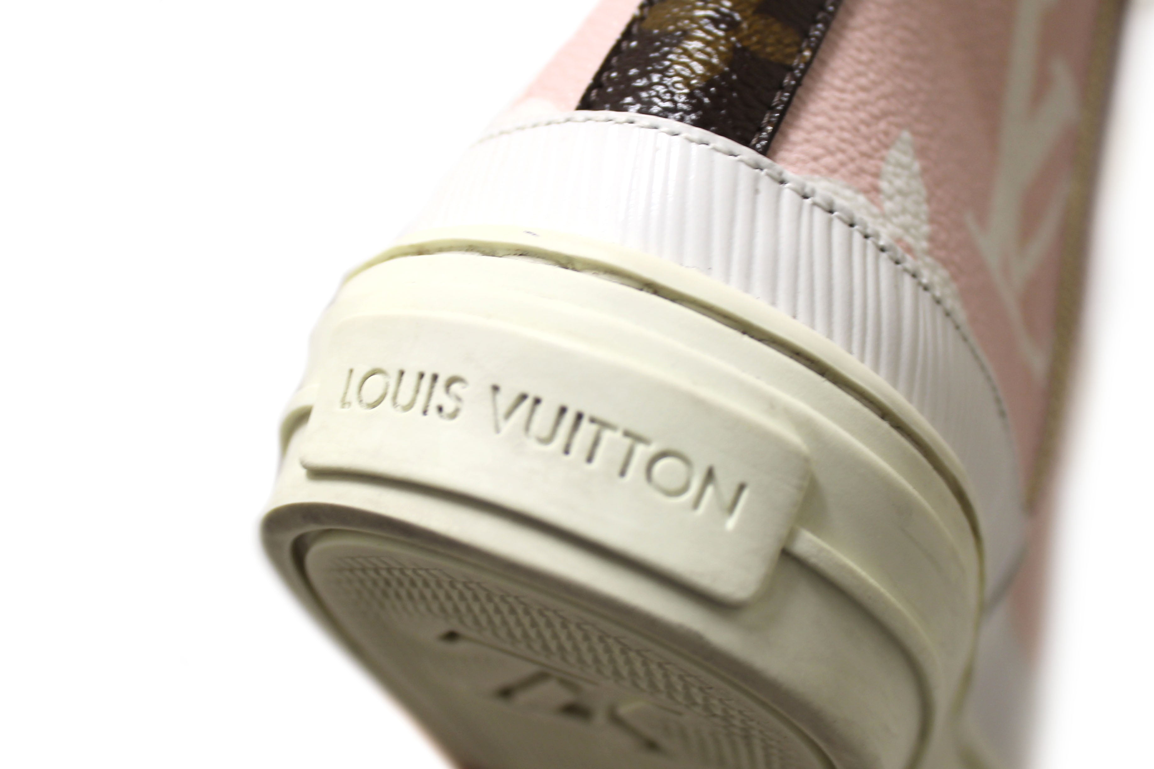 Authentic Louis Vuitton Rose Pink Monogram Giant Stellar High Top Sneakers Size 37