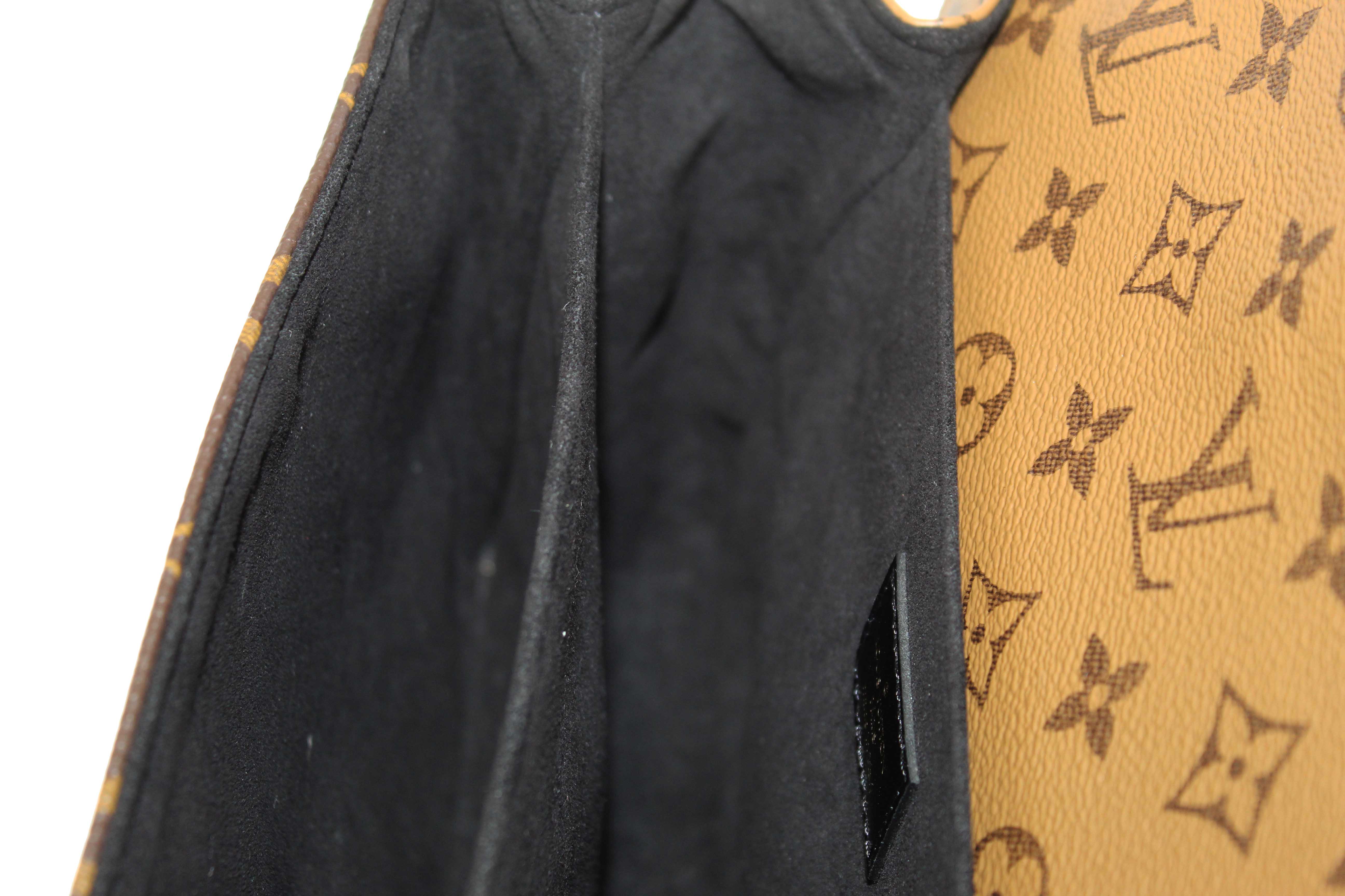 Authentic Louis Vuitton Classic Monogram Reverse Canvas Pochette Metis Bag