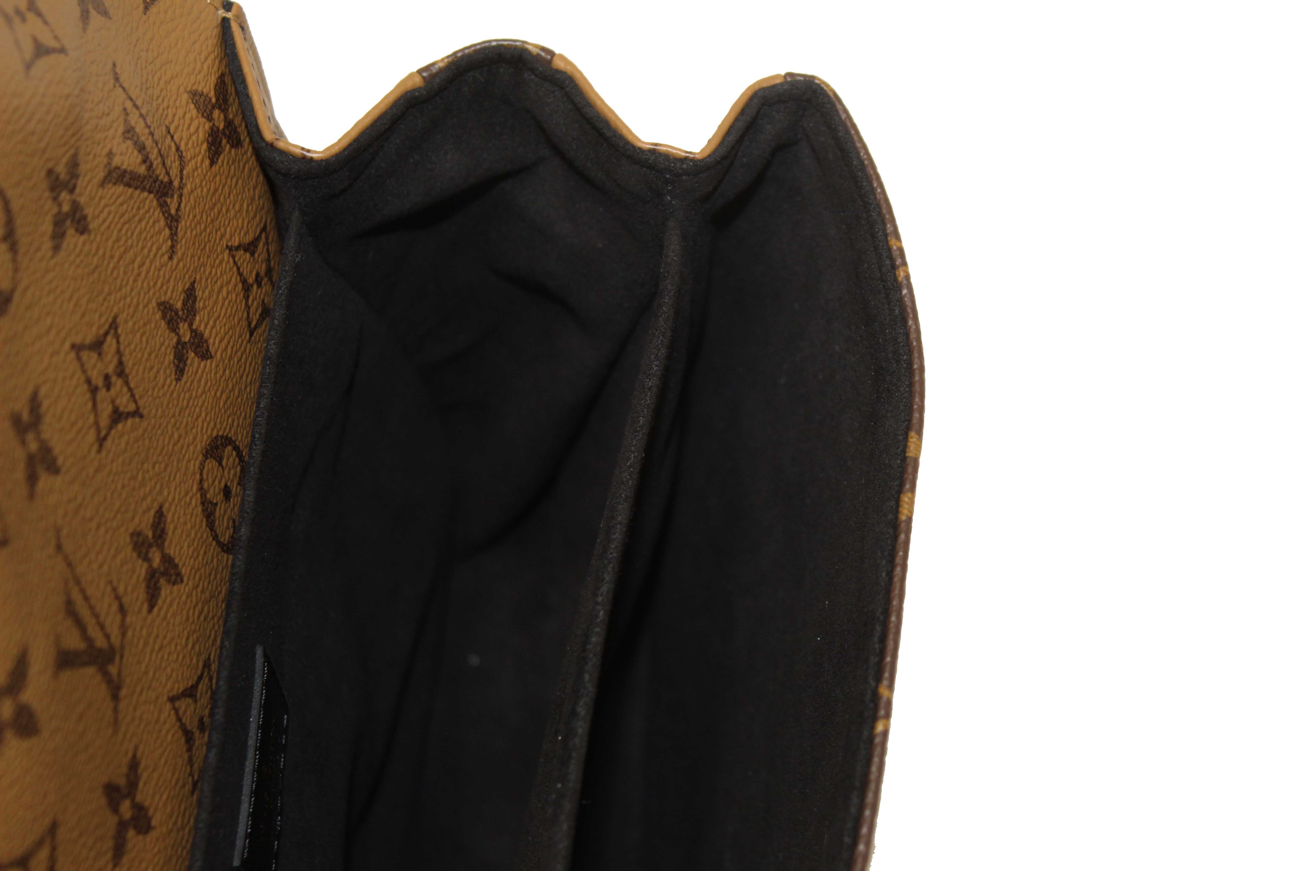 Authentic Louis Vuitton Classic Monogram Reverse Canvas Pochette Metis Bag