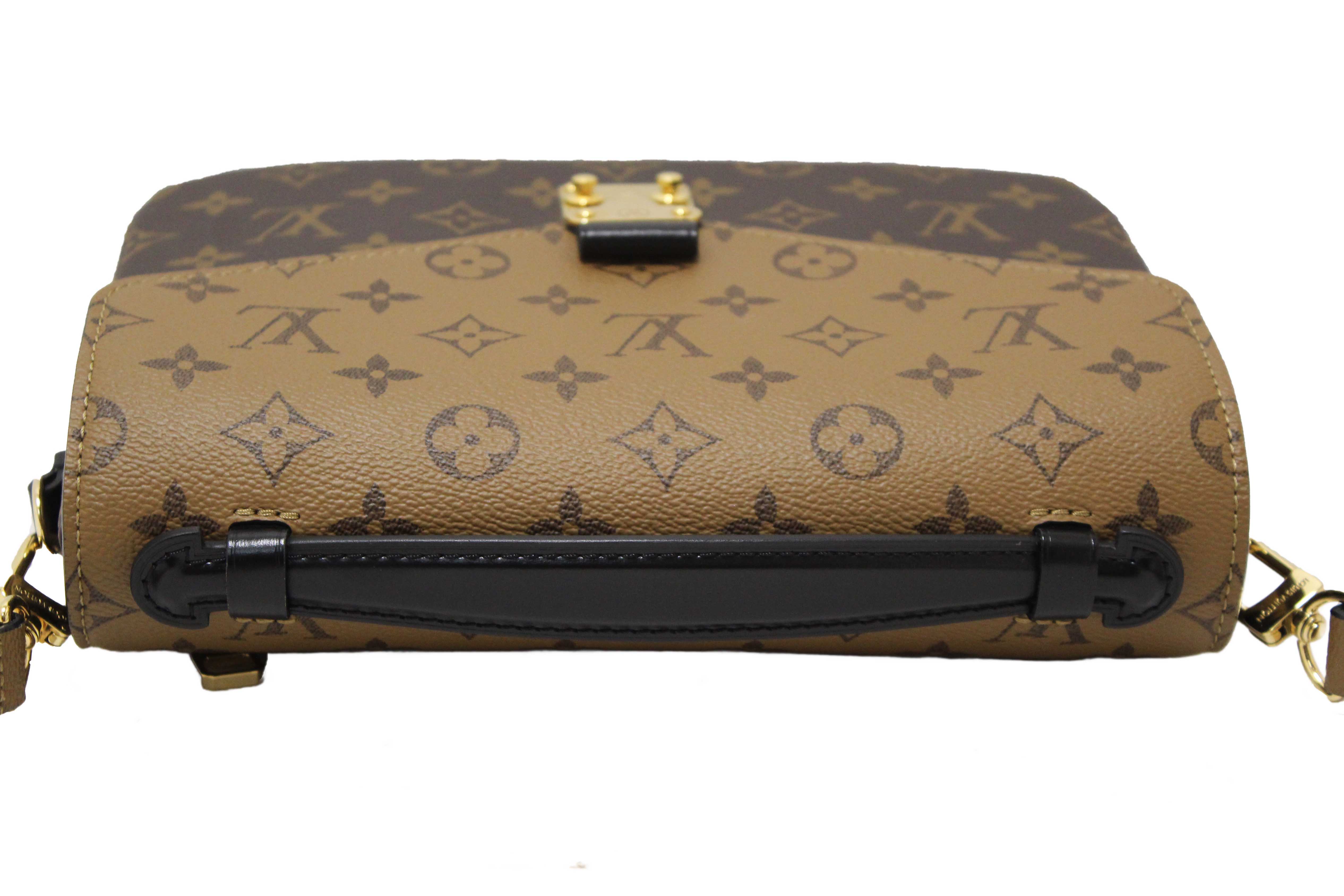 Authentic Louis Vuitton Classic Monogram Reverse Canvas Pochette Metis Bag