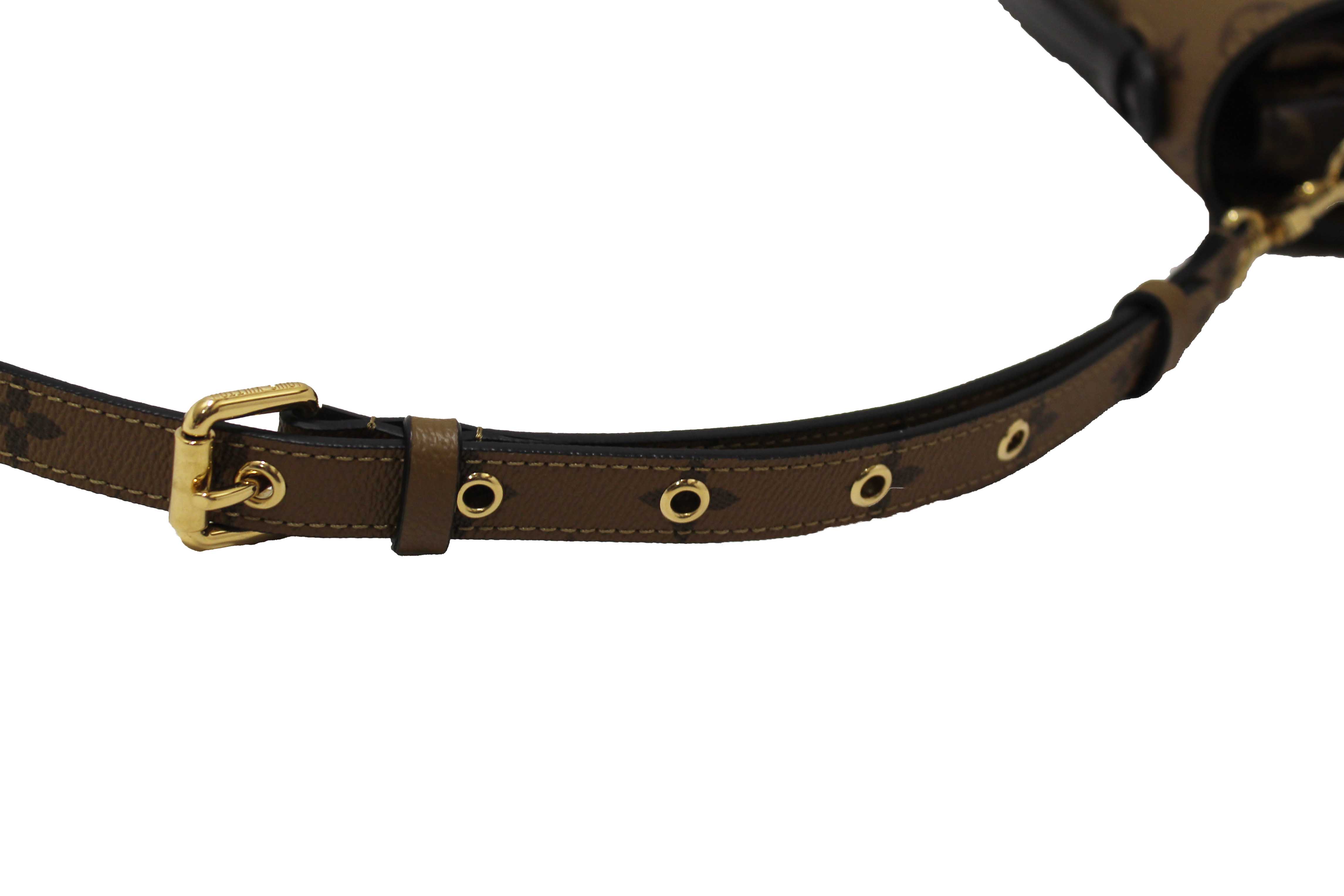 Authentic Louis Vuitton Classic Monogram Reverse Canvas Pochette Metis Bag