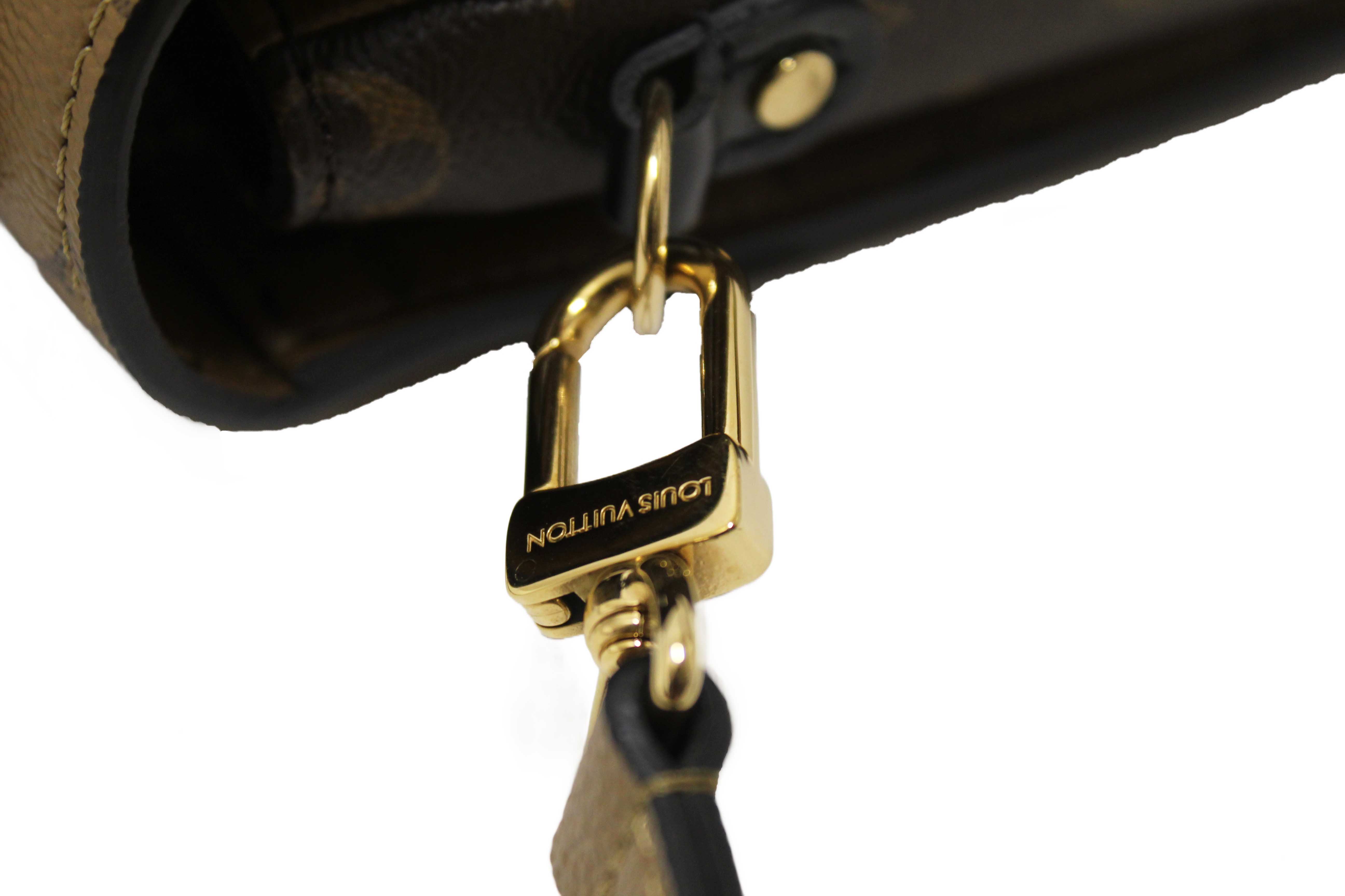 Authentic Louis Vuitton Classic Monogram Reverse Canvas Pochette Metis Bag