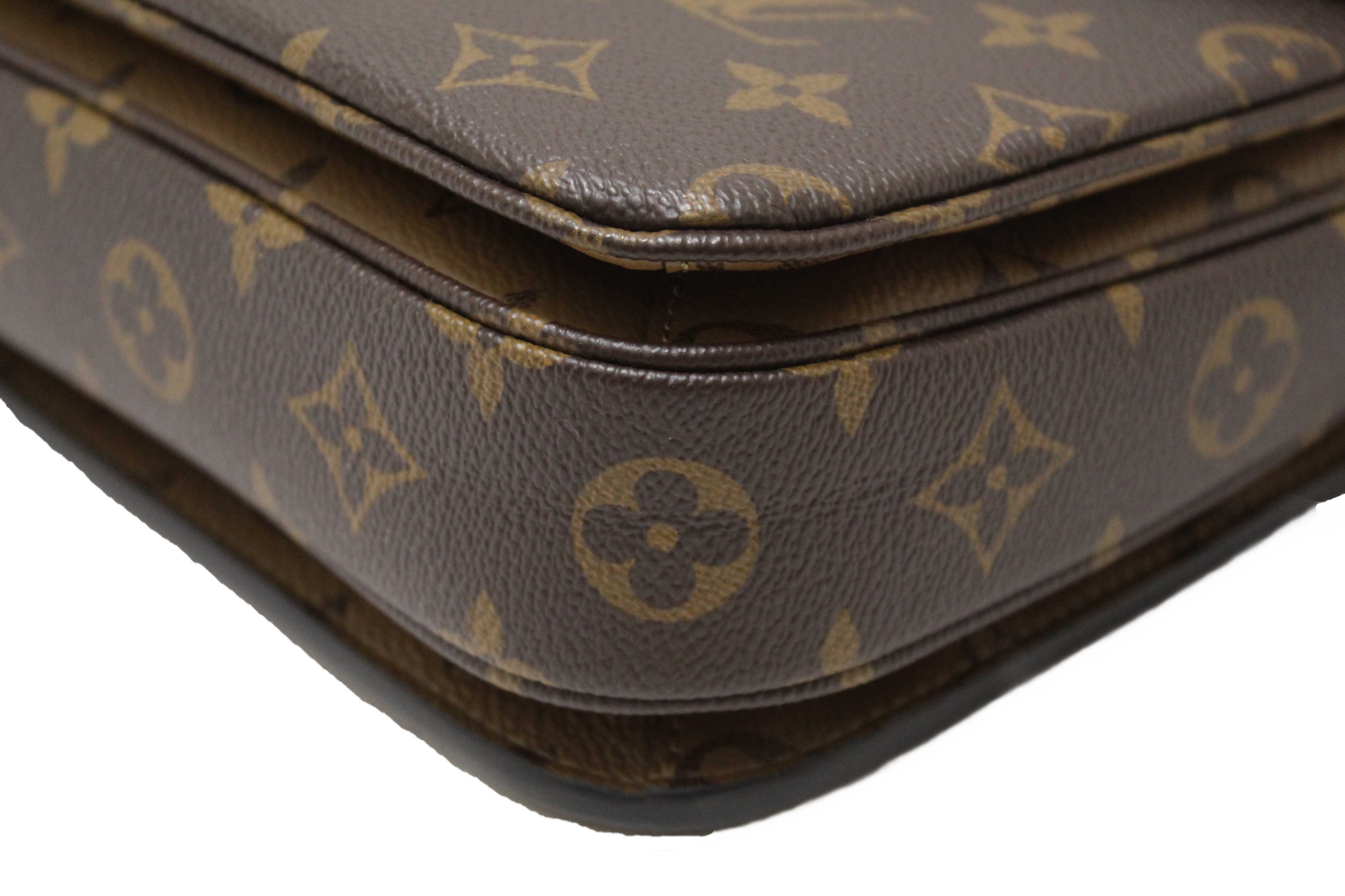 Authentic Louis Vuitton Classic Monogram Reverse Canvas Pochette Metis Bag