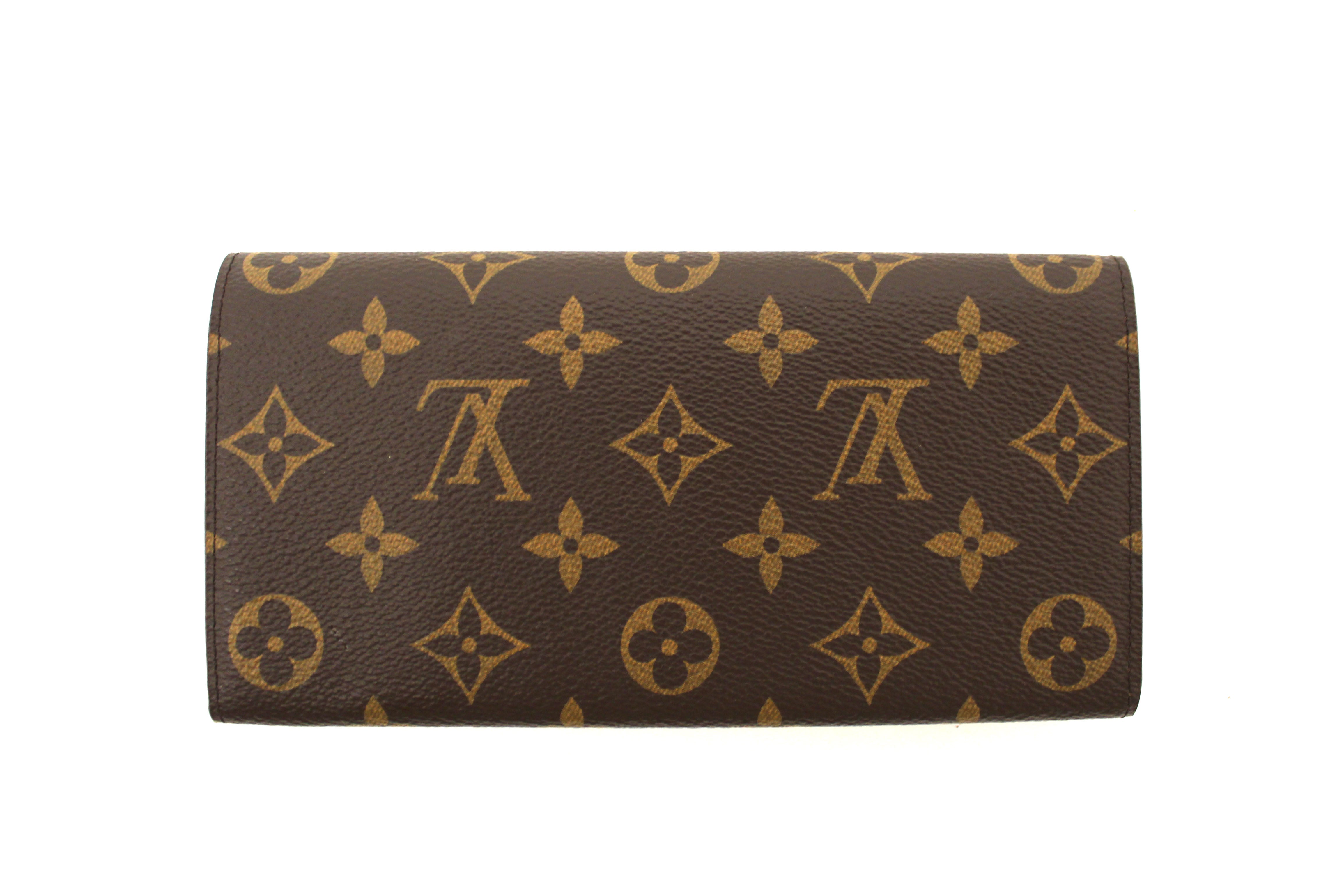 Authentic Louis Vuitton Classic Monogram Canvas Emilie Wallet Fuchsia