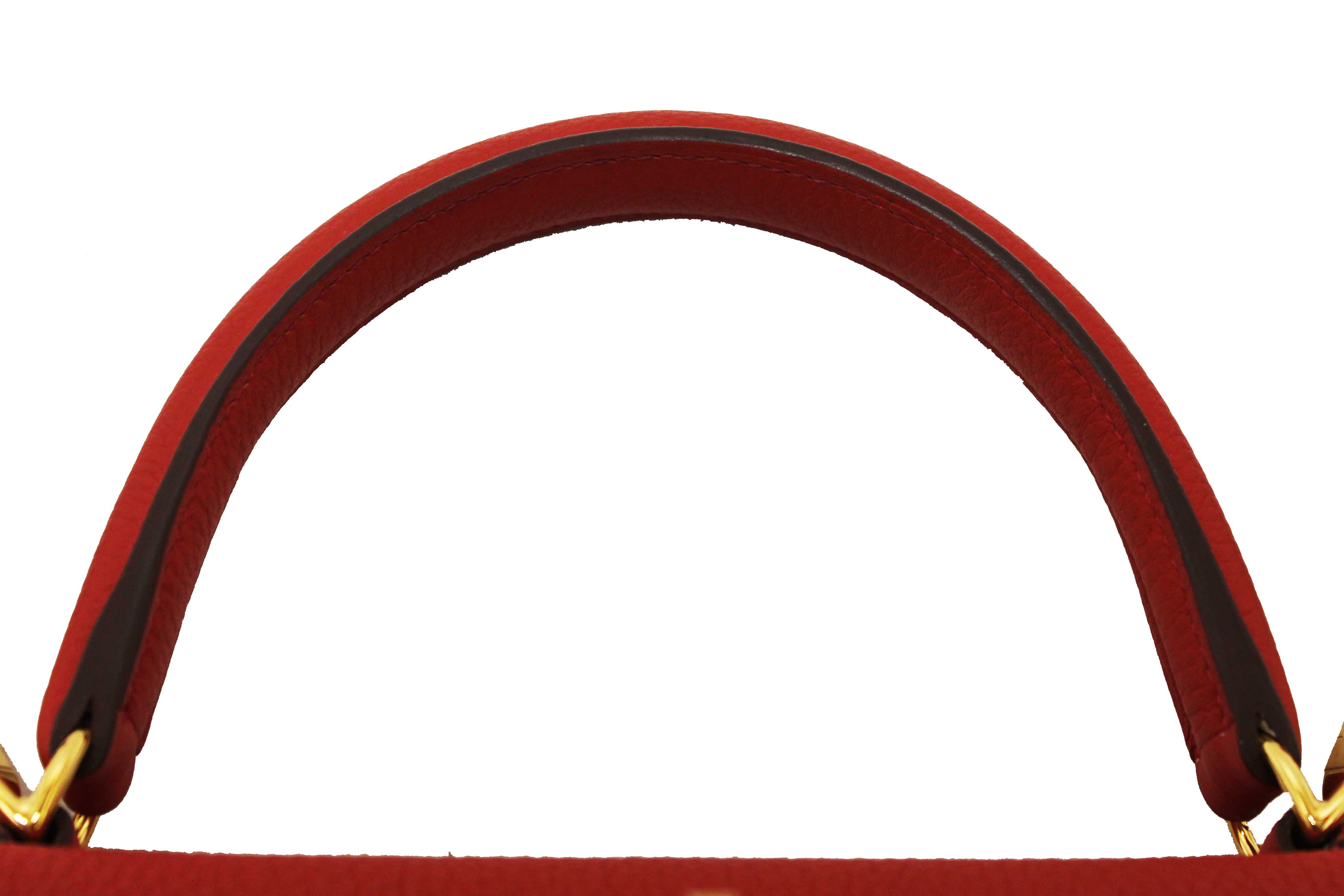 Authentic Hermes Rouge Pivoine Togo Leather Kelly Retourne 28 Handbag/Shoulder Bag