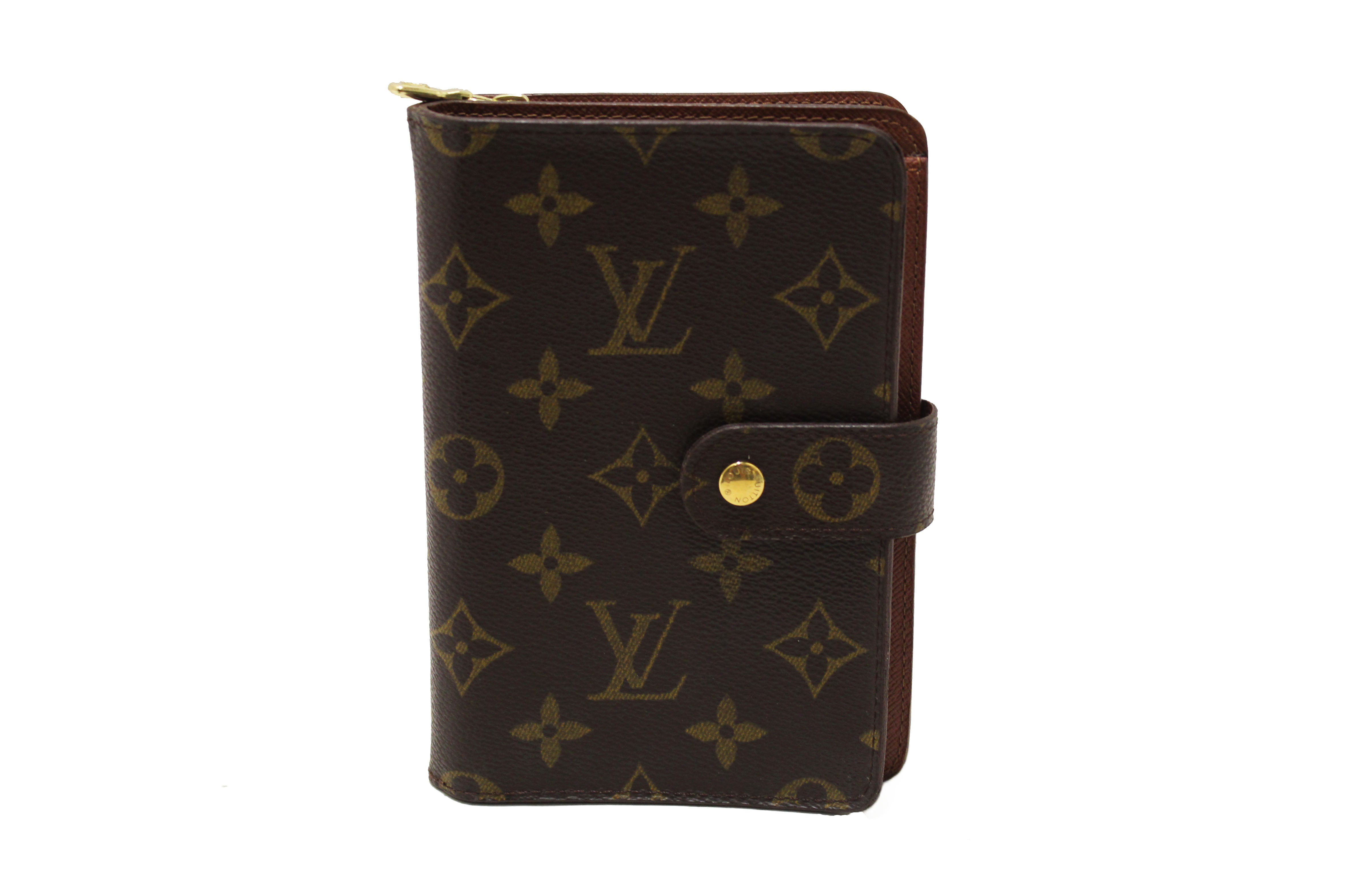 Authentic Louis Vuitton Monogram Vintage Porte Papier Zipper Wallet with Insert