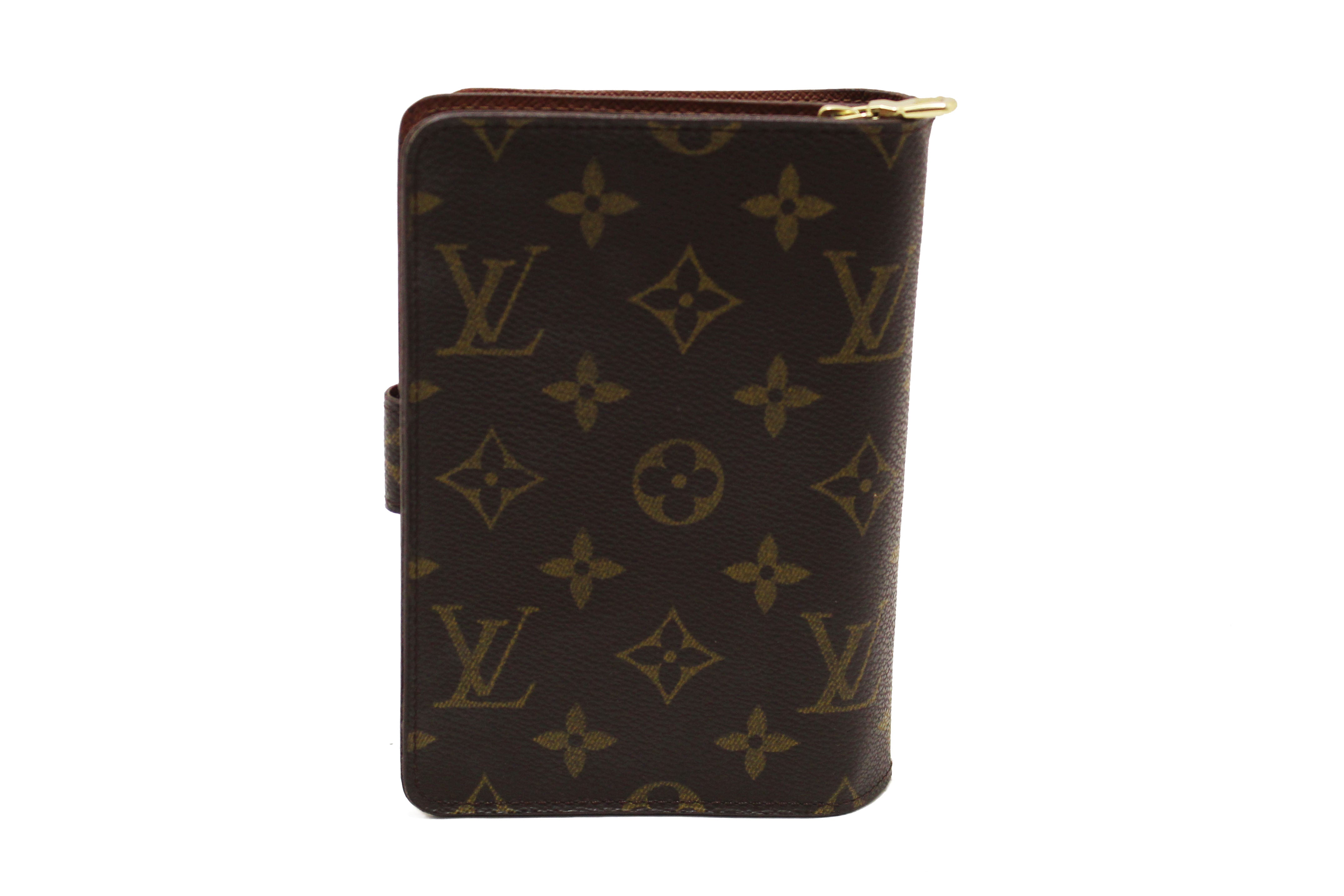 Authentic Louis Vuitton Monogram Vintage Porte Papier Zipper Wallet with Insert