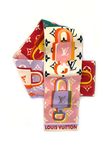 Authentic Louis Vuitton Sumptuous Silk Arty LV Unlock Bandeau