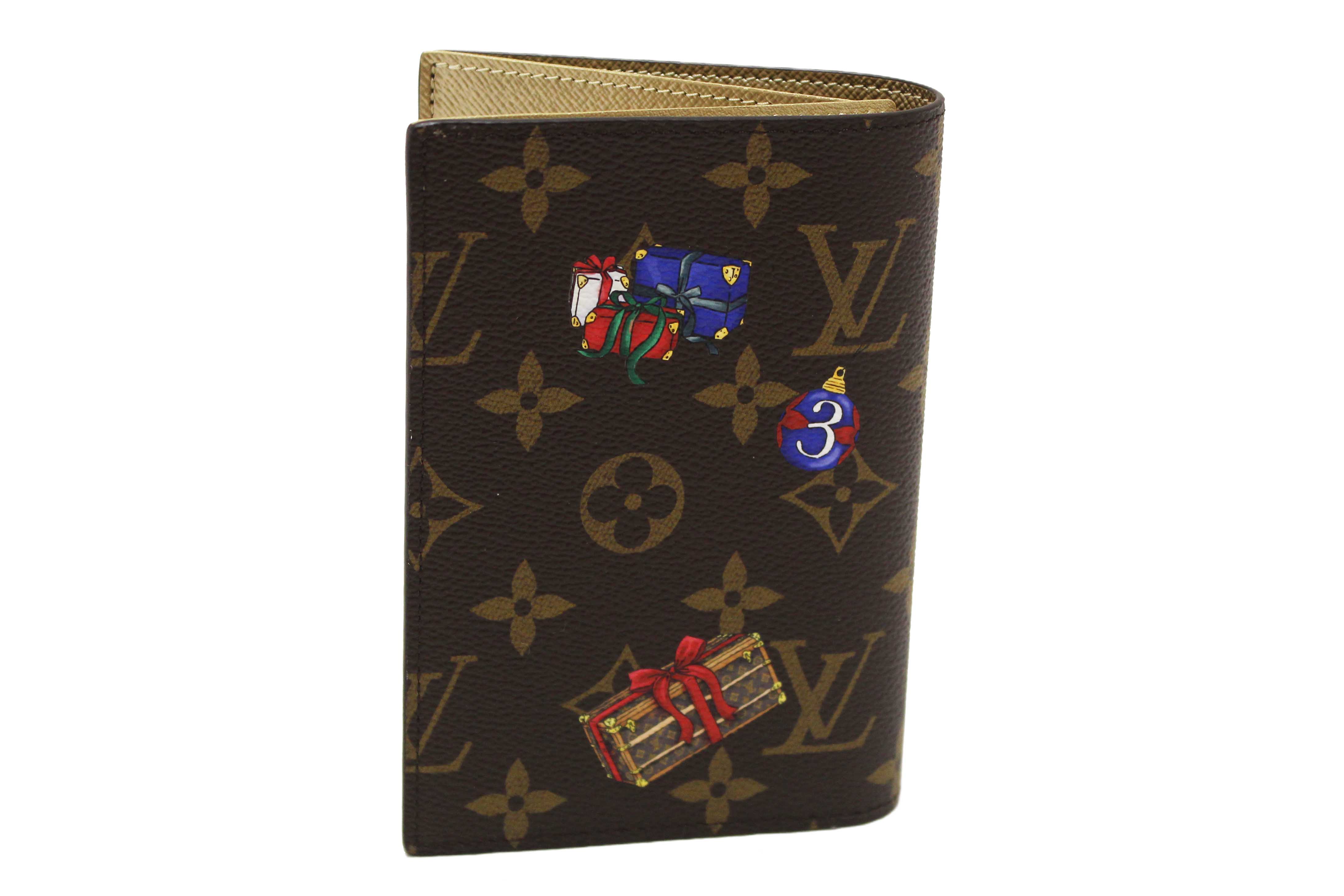 Authentic NEW Louis Vuitton Classic Monogram with  Vivienne Winter Holiday Collection Passport Cover