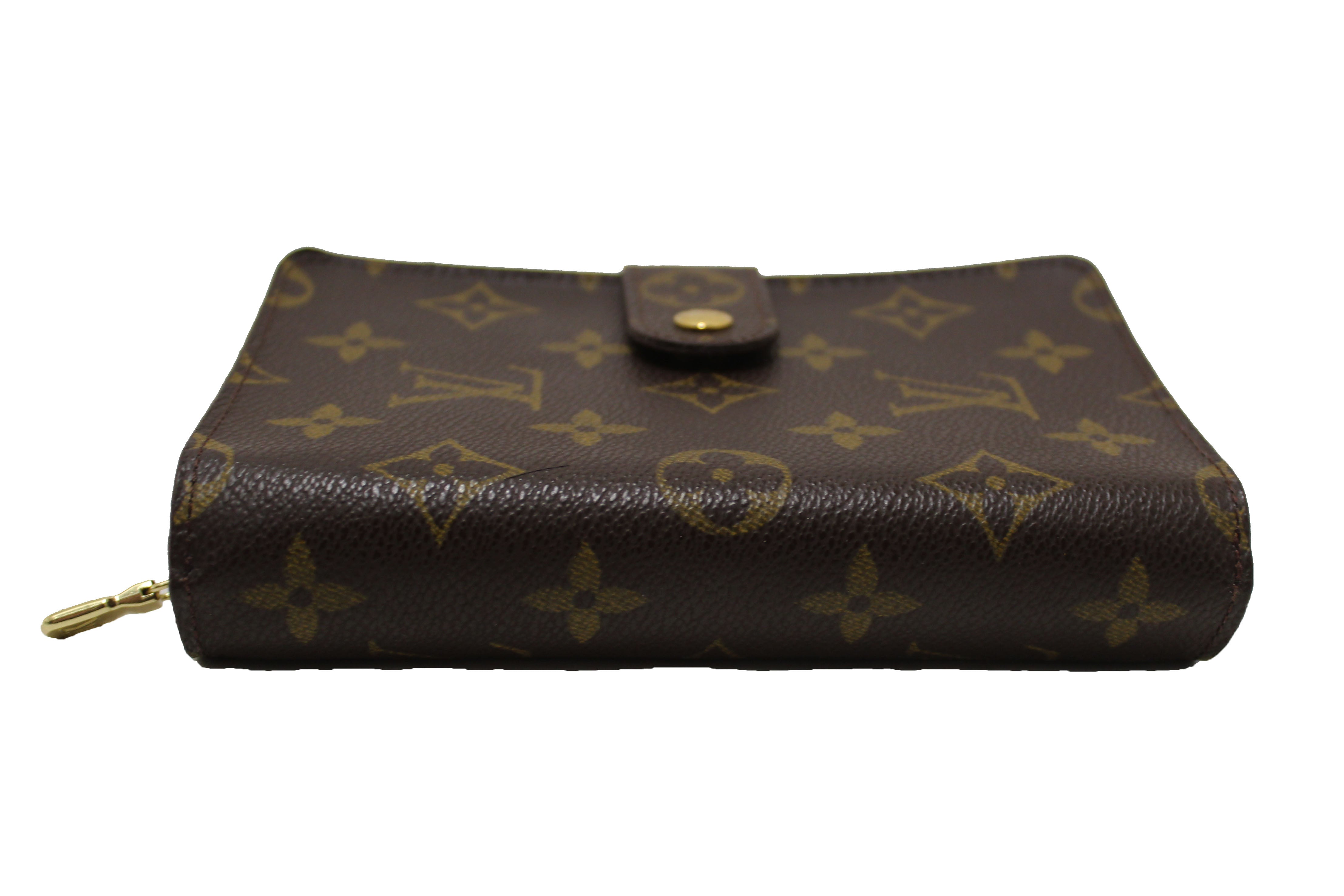 Authentic Louis Vuitton Monogram Vintage Porte Papier Zipper Wallet with Insert