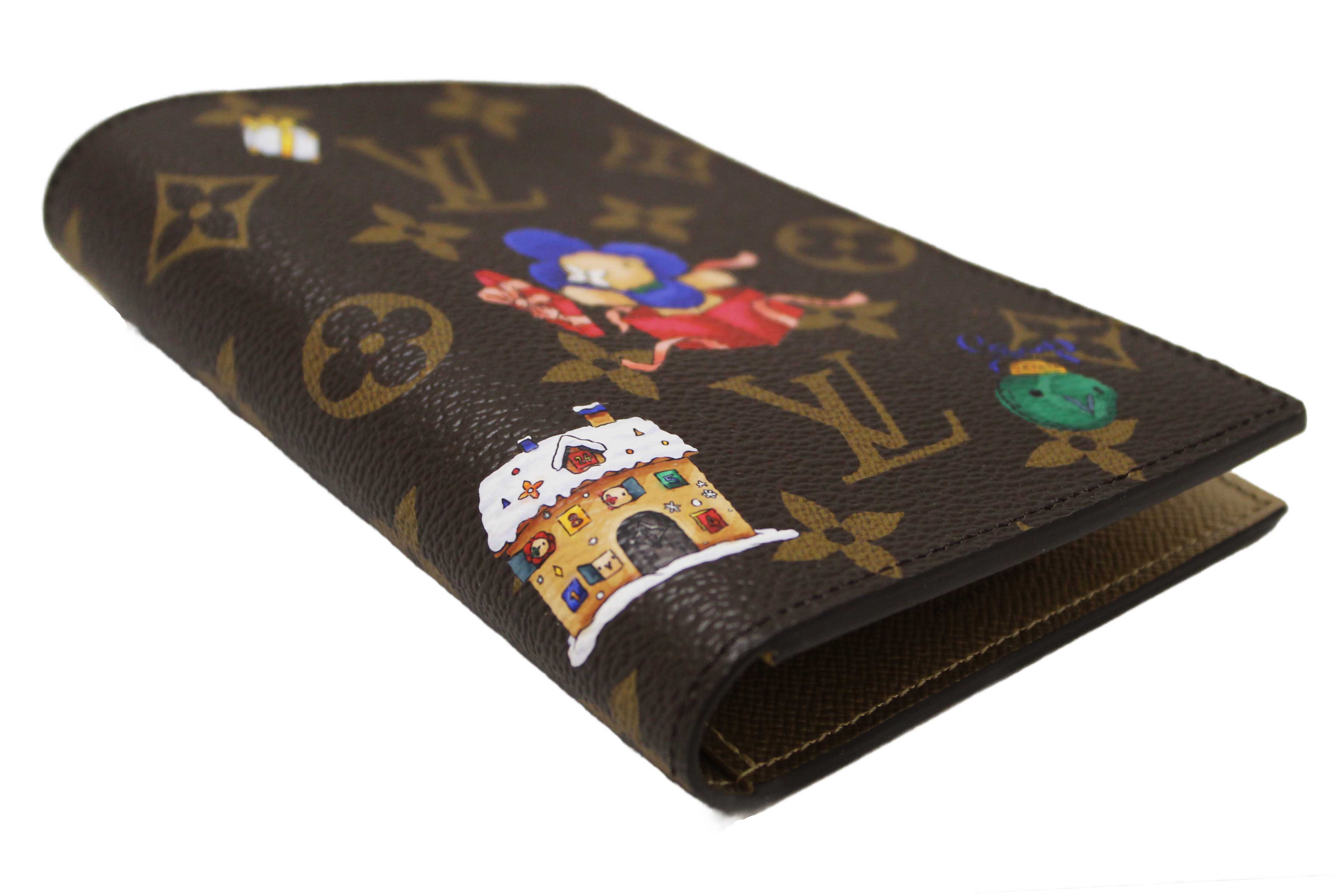 Authentic NEW Louis Vuitton Classic Monogram with  Vivienne Winter Holiday Collection Passport Cover
