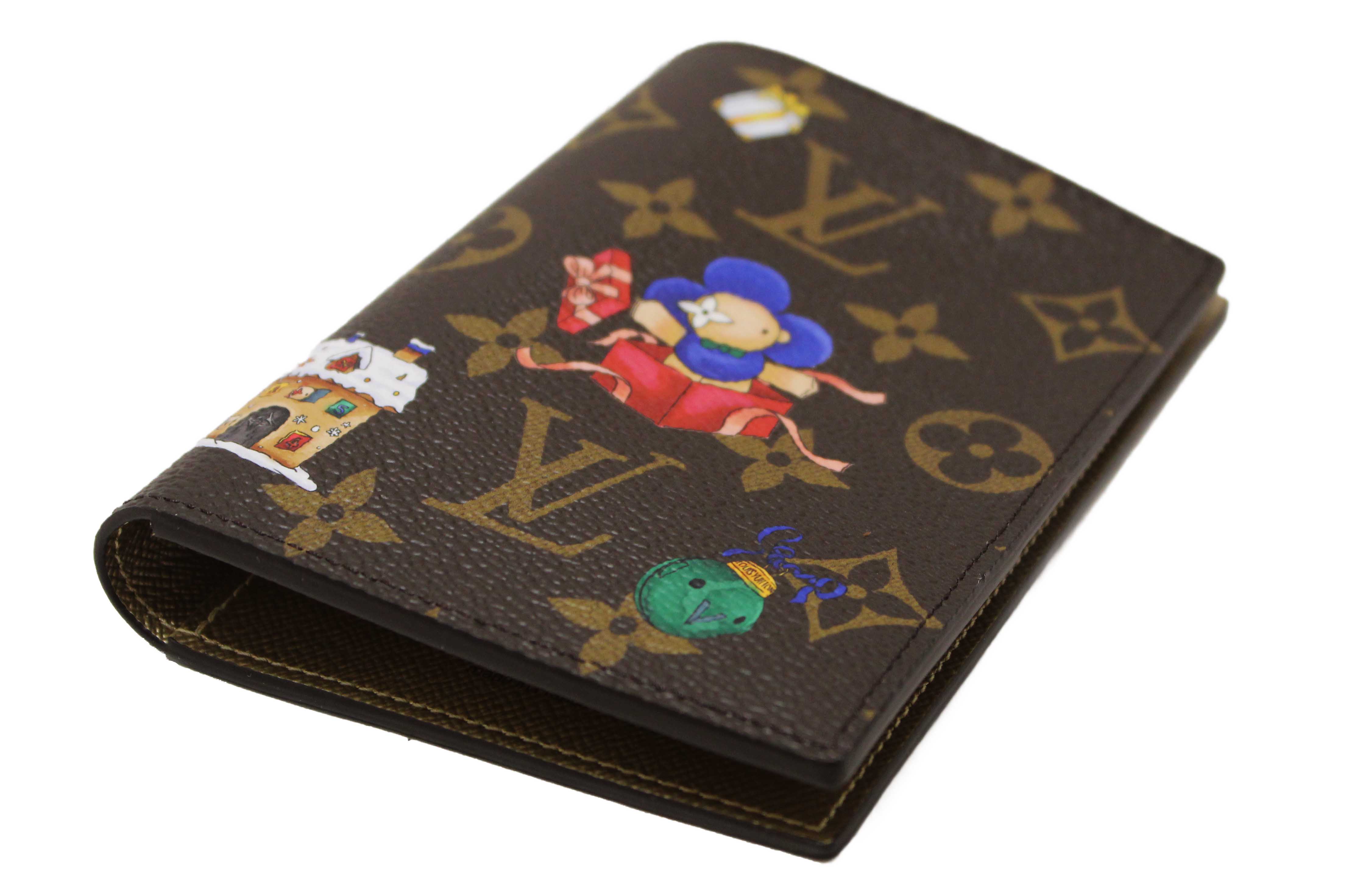 Authentic NEW Louis Vuitton Classic Monogram with  Vivienne Winter Holiday Collection Passport Cover