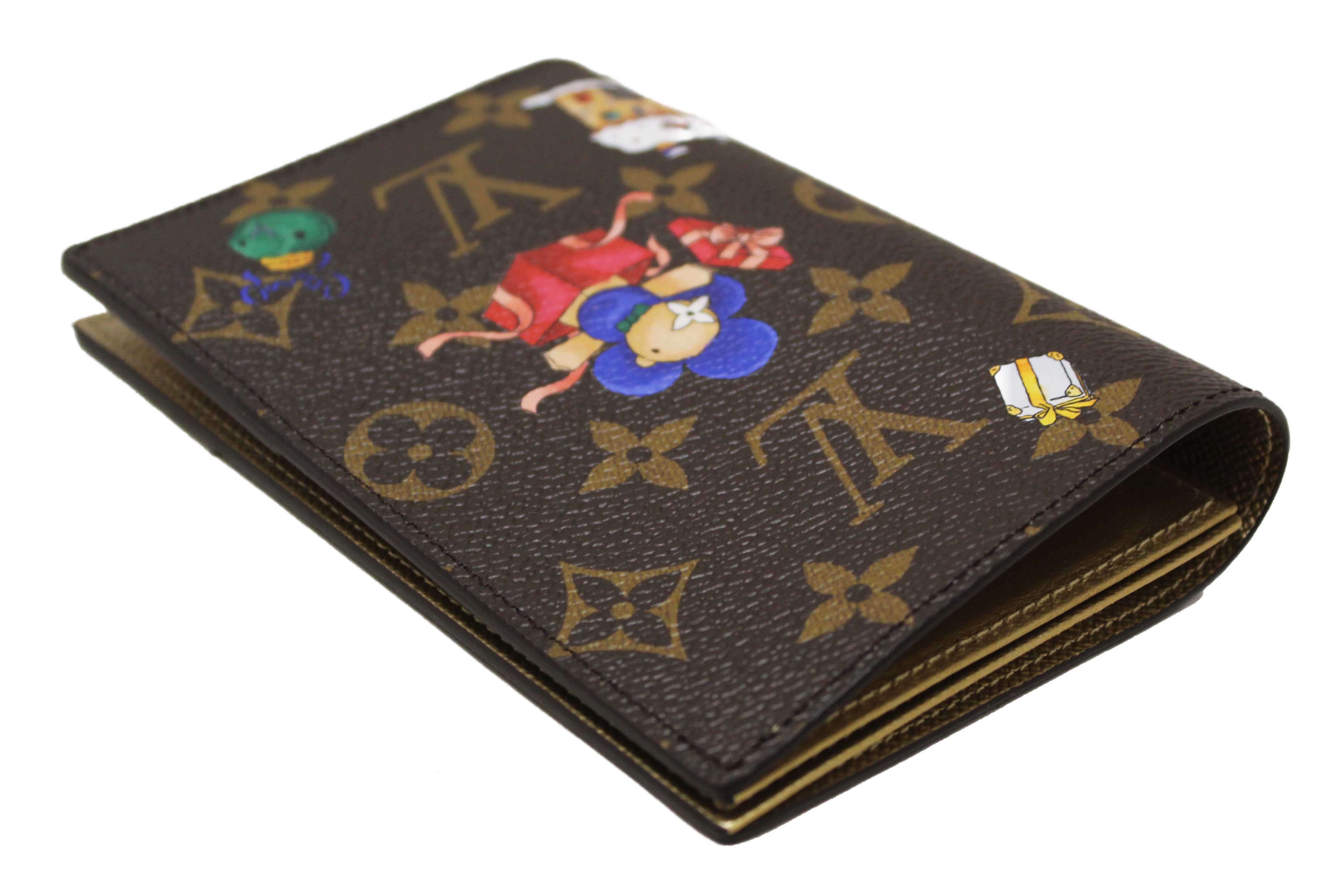 Authentic NEW Louis Vuitton Classic Monogram with  Vivienne Winter Holiday Collection Passport Cover