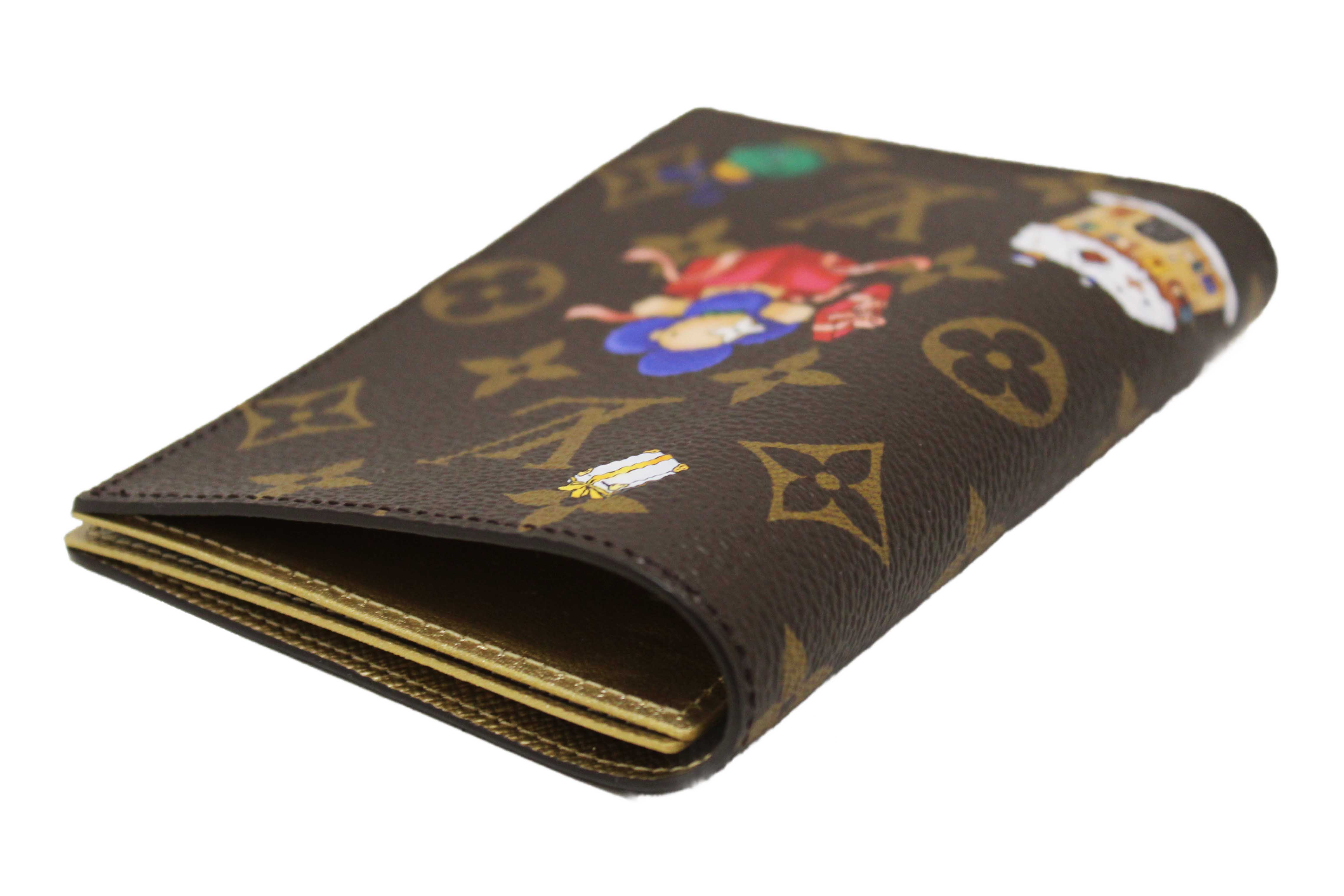 Authentic NEW Louis Vuitton Classic Monogram with  Vivienne Winter Holiday Collection Passport Cover