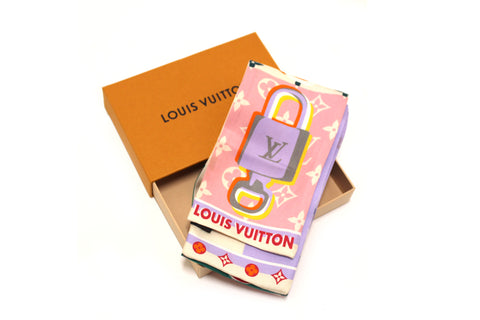 Authentic Louis Vuitton Sumptuous Silk Arty LV Unlock Bandeau