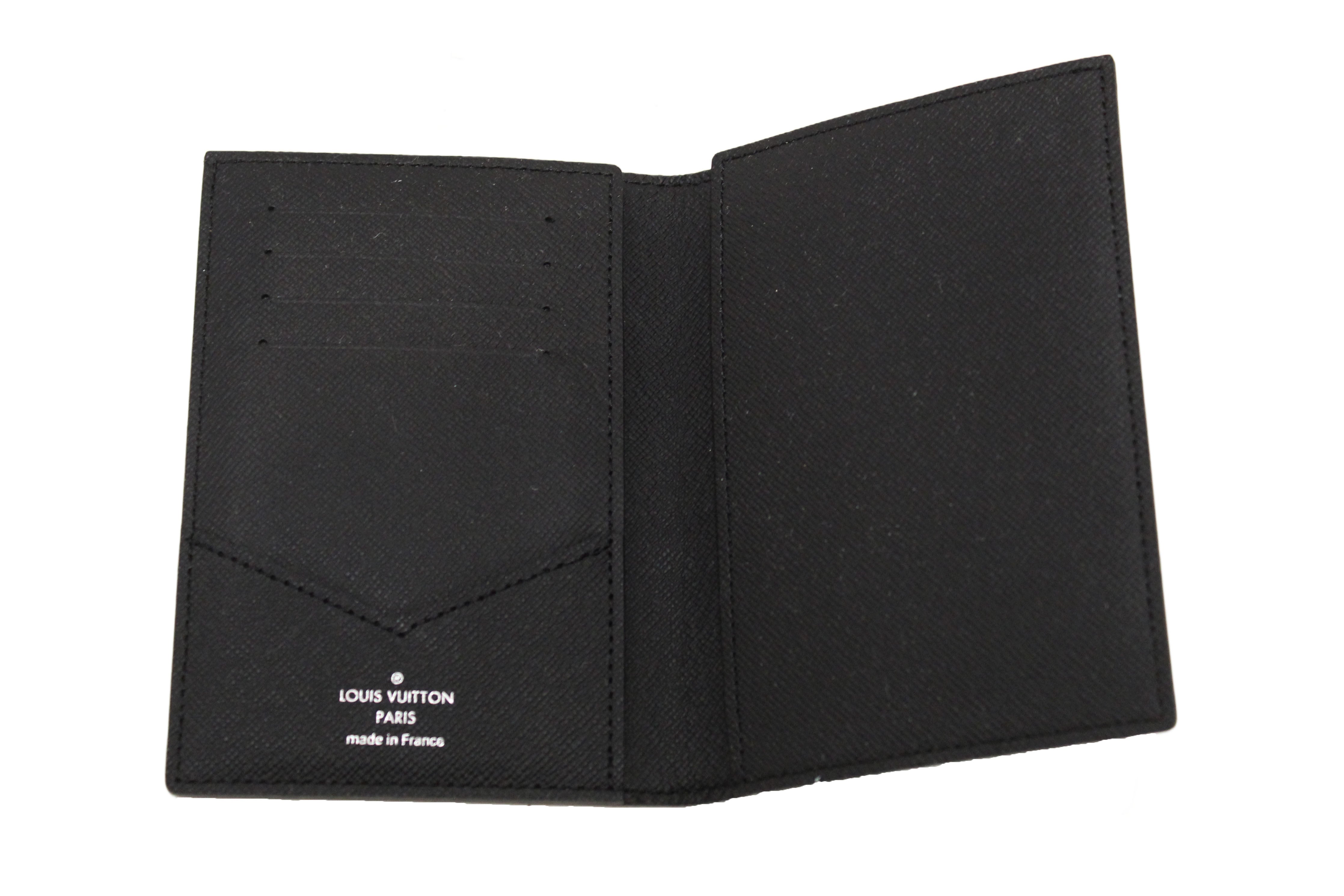 Authentic Louis Vuitton Damier Graphite Canvas Passport Cover Holder