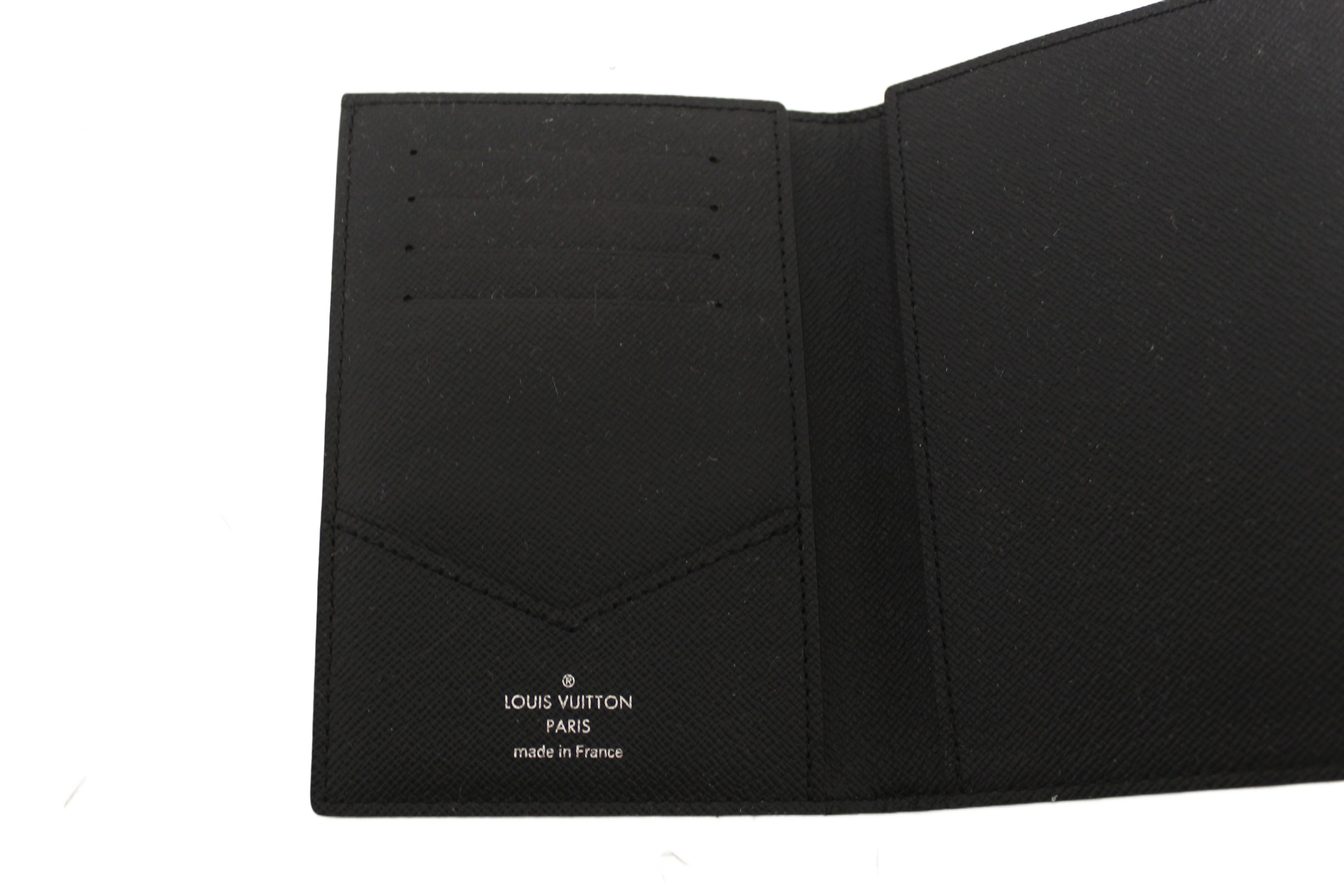 Authentic Louis Vuitton Damier Graphite Canvas Passport Cover Holder