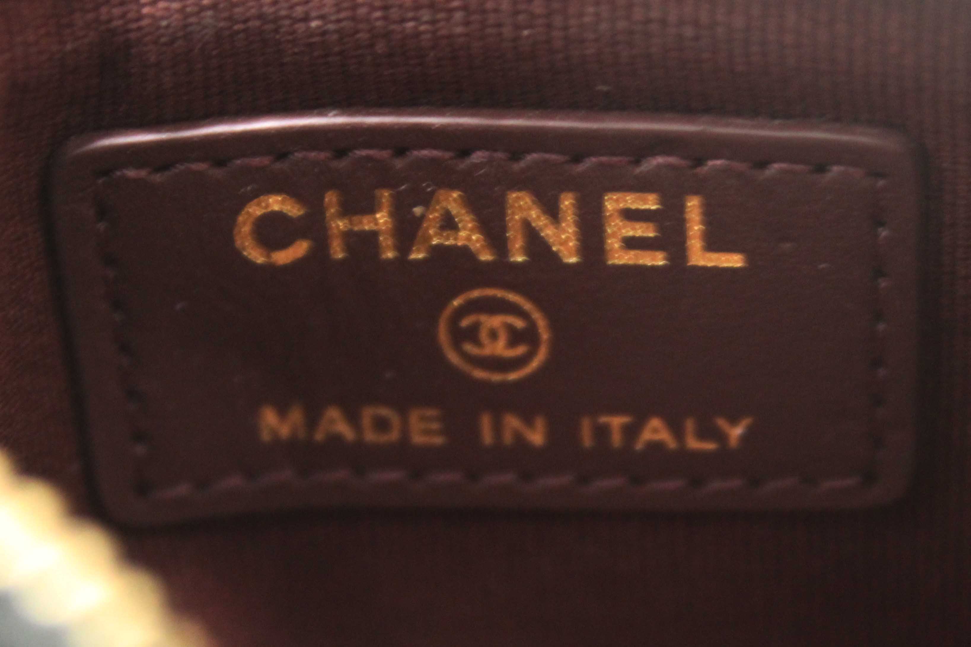 Authentic Chanel Black Quilted Caviar Double Zip Mini French Wallet