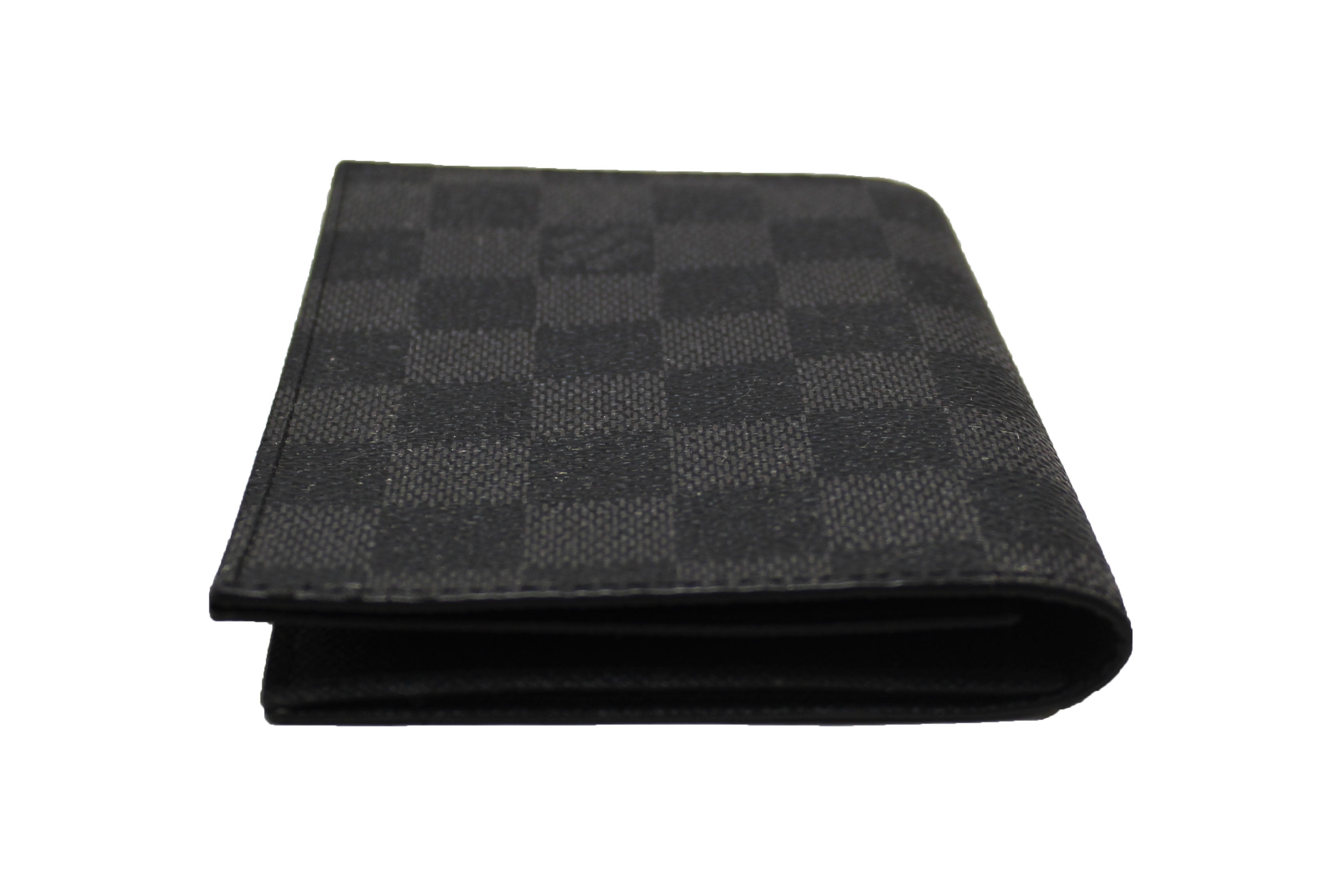 Authentic Louis Vuitton Damier Graphite Canvas Passport Cover Holder