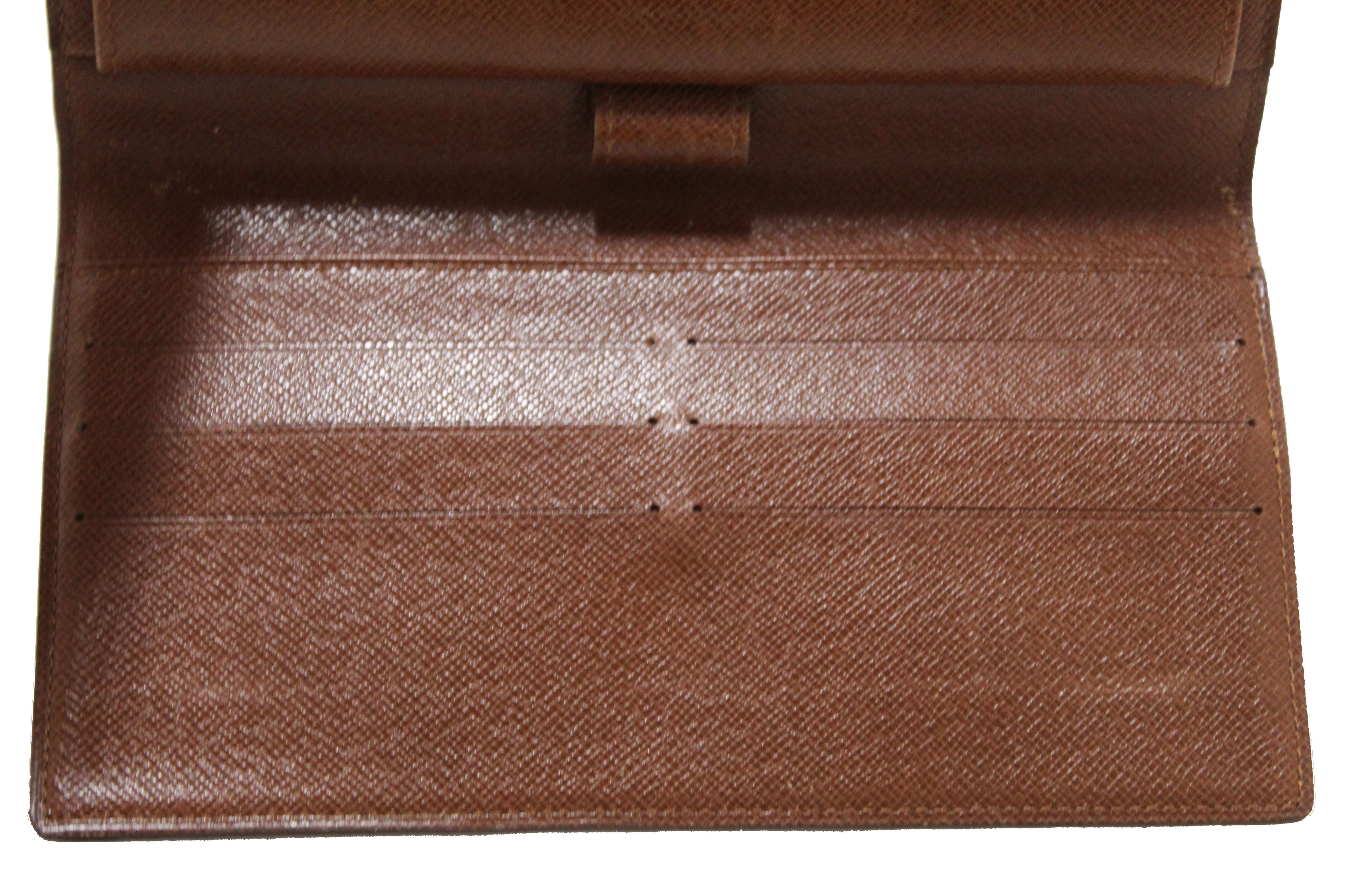 Authentic Louis Vuitton Vintage Classic Monogram Canvas PTI Long Flap Wallet