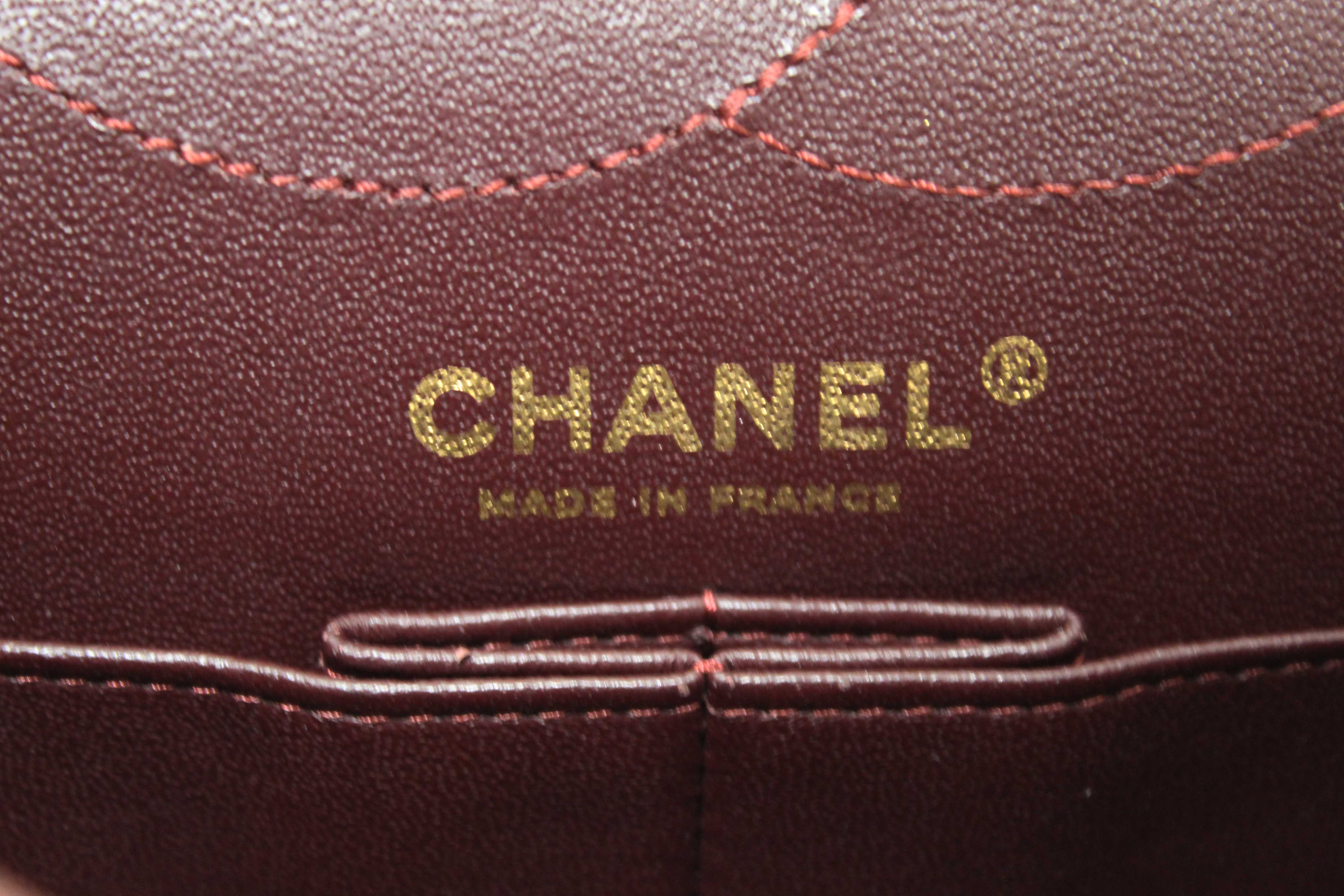 Authentic Chanel Classic Black Aged Calfskin Leather Reissue 2.55 Double Flap Bag