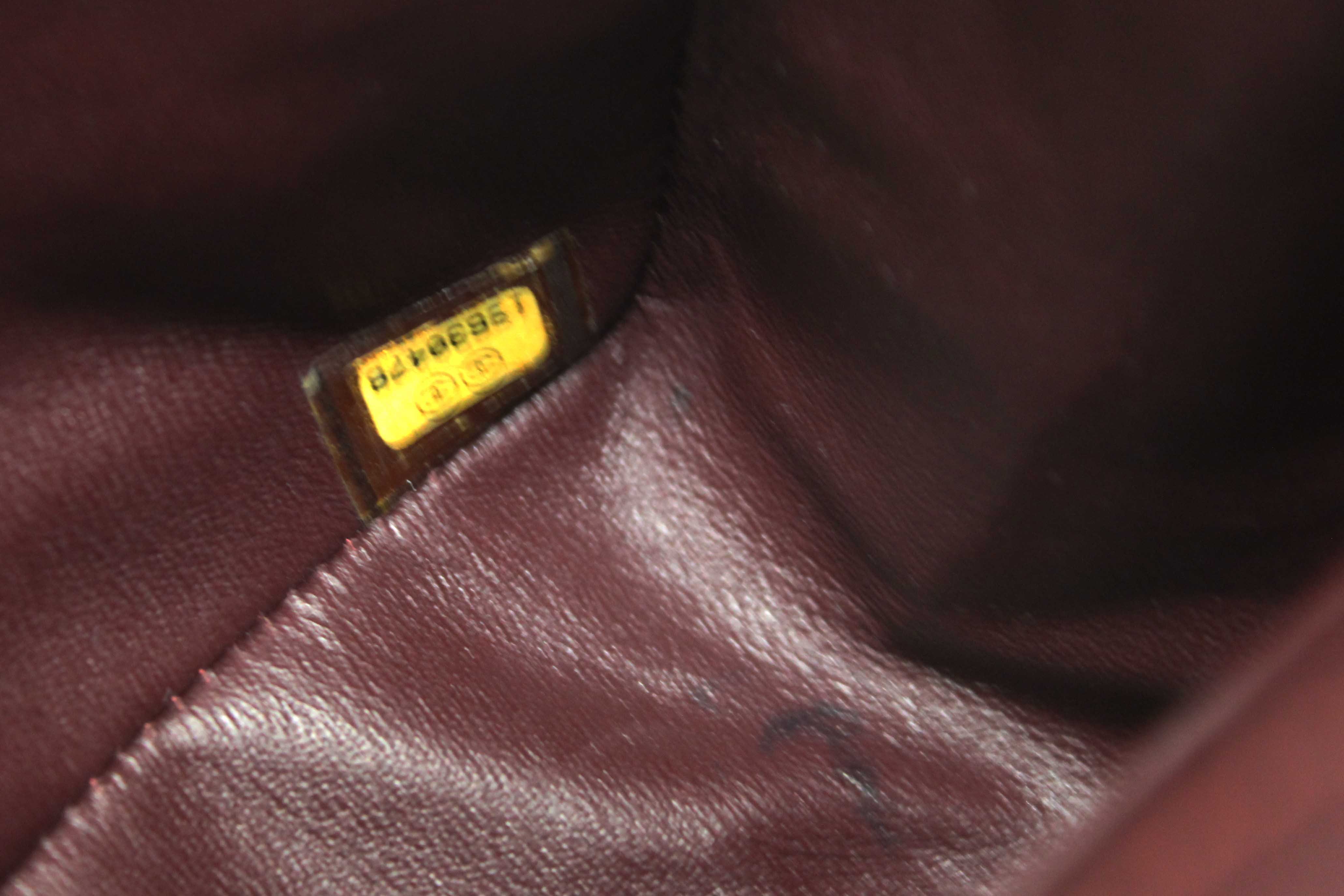 Authentic Chanel Classic Black Aged Calfskin Leather Reissue 2.55 Double Flap Bag