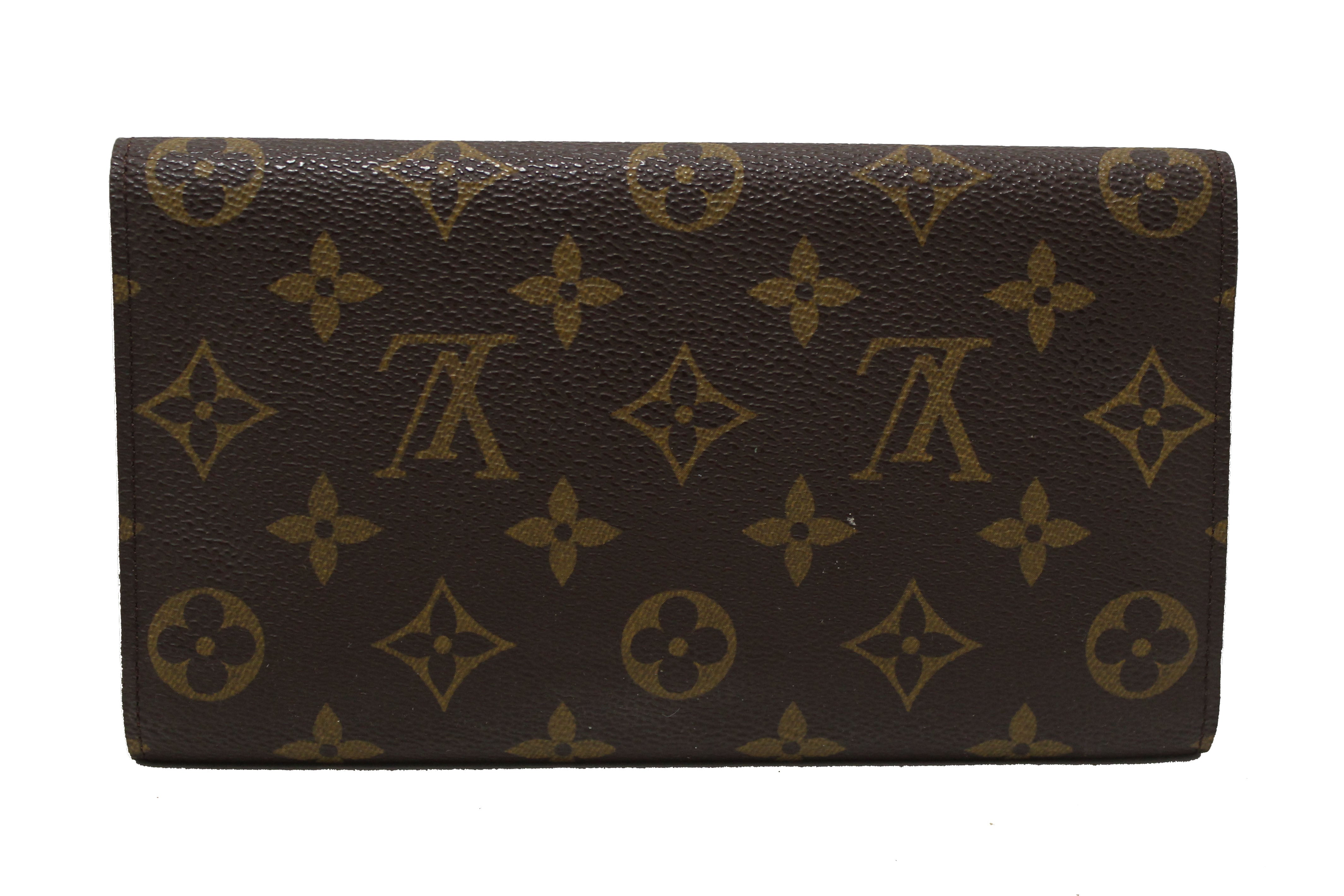 Authentic Louis Vuitton Vintage Classic Monogram Canvas PTI Long Flap Wallet