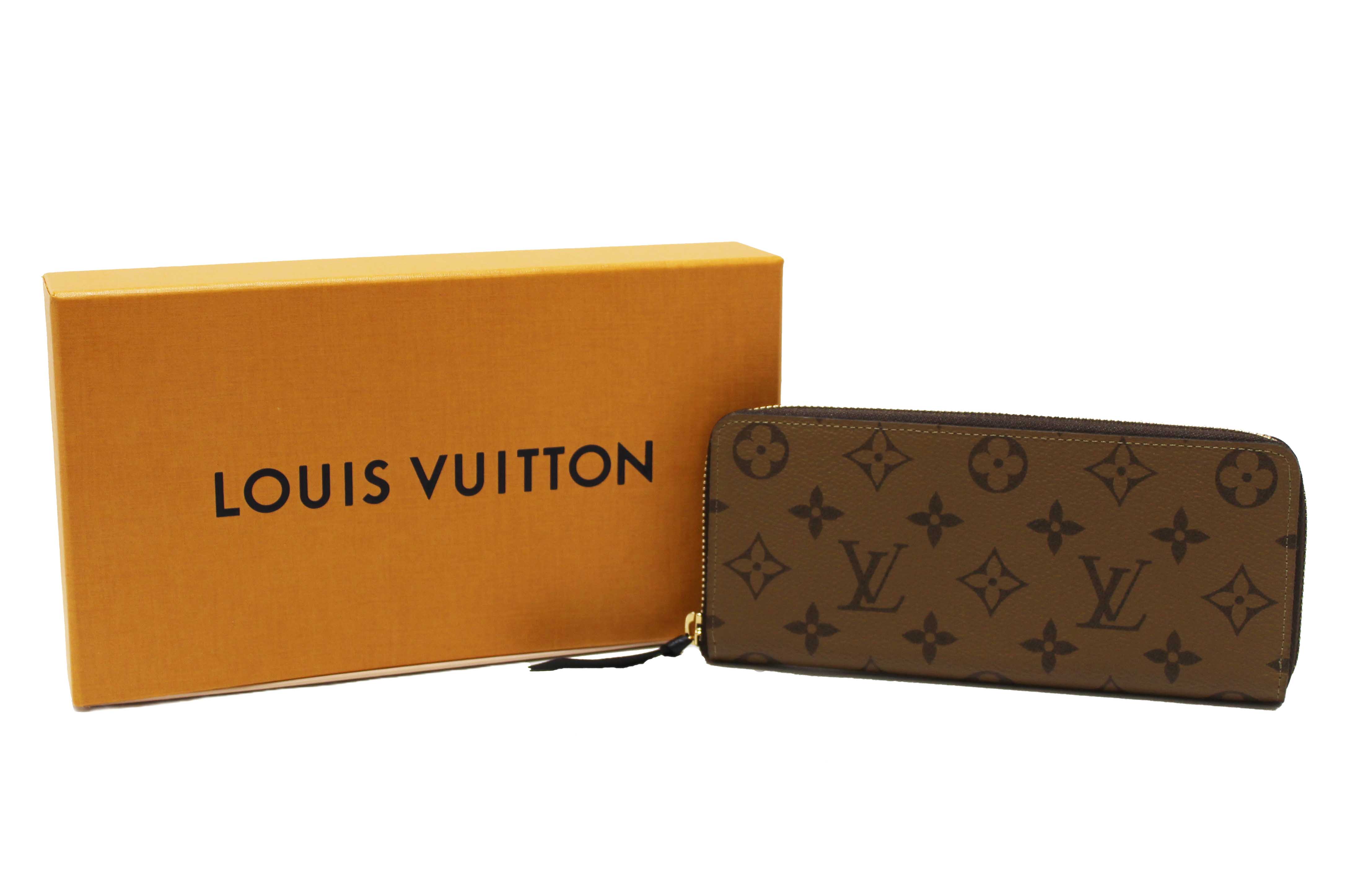Authentic Louis Vuitton Monogram Reverse Canvas Clemence Wallet