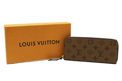 Authentic Louis Vuitton Monogram Reverse Canvas Clemence Wallet
