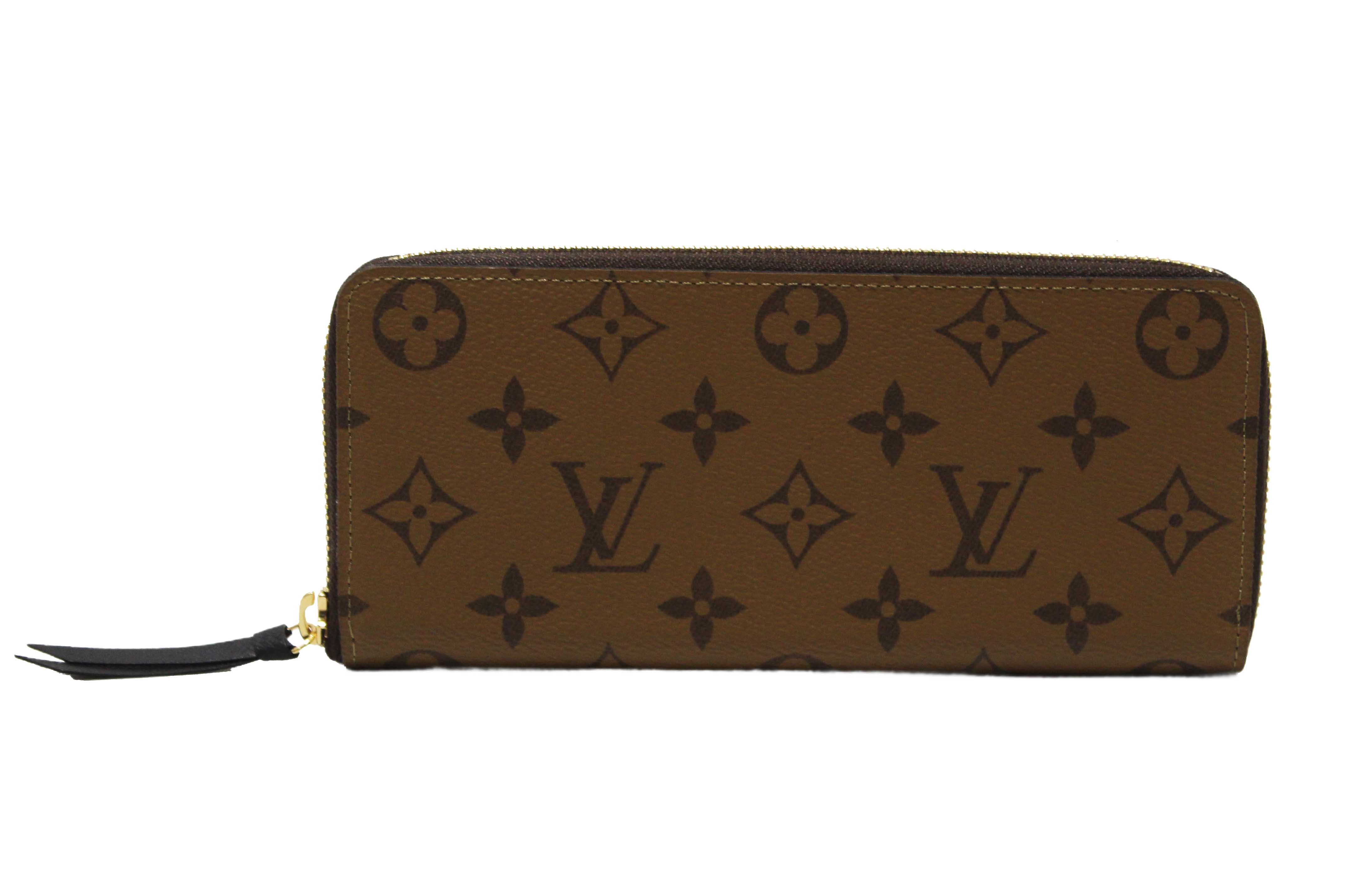 Authentic Louis Vuitton Monogram Reverse Canvas Clemence Wallet