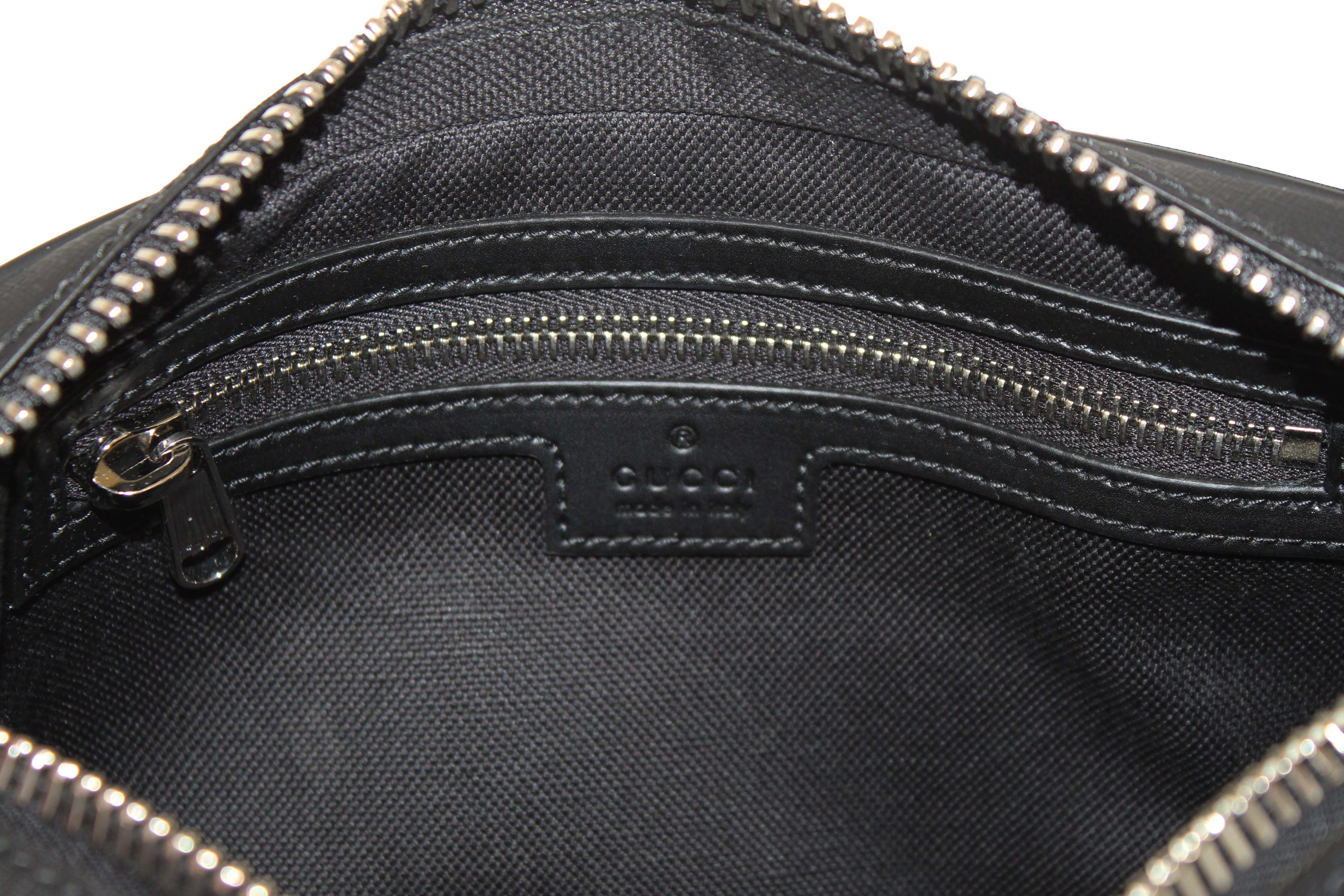 Authentic Gucci Black GG Supreme Belt Bag 474298