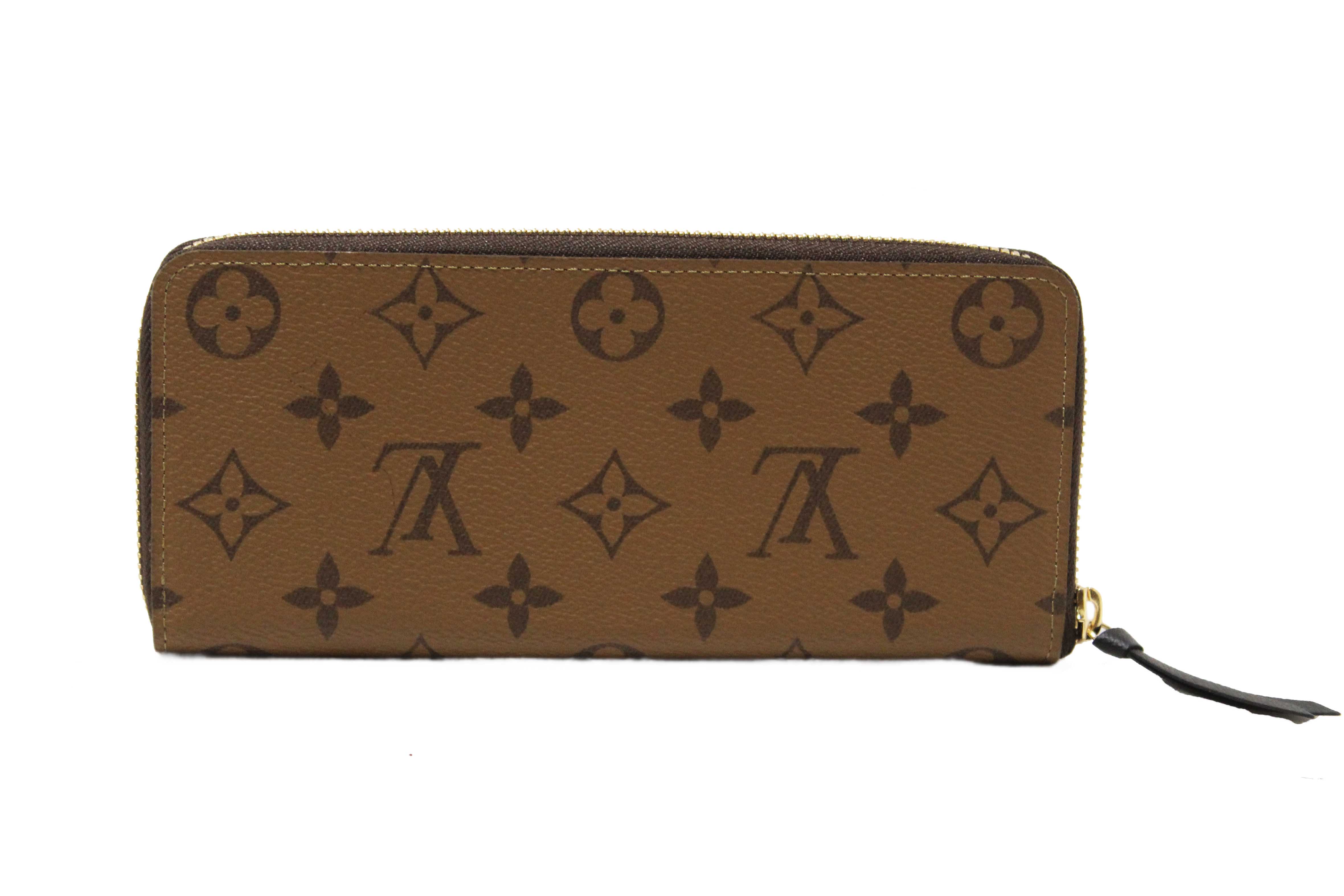 Authentic Louis Vuitton Monogram Reverse Canvas Clemence Wallet