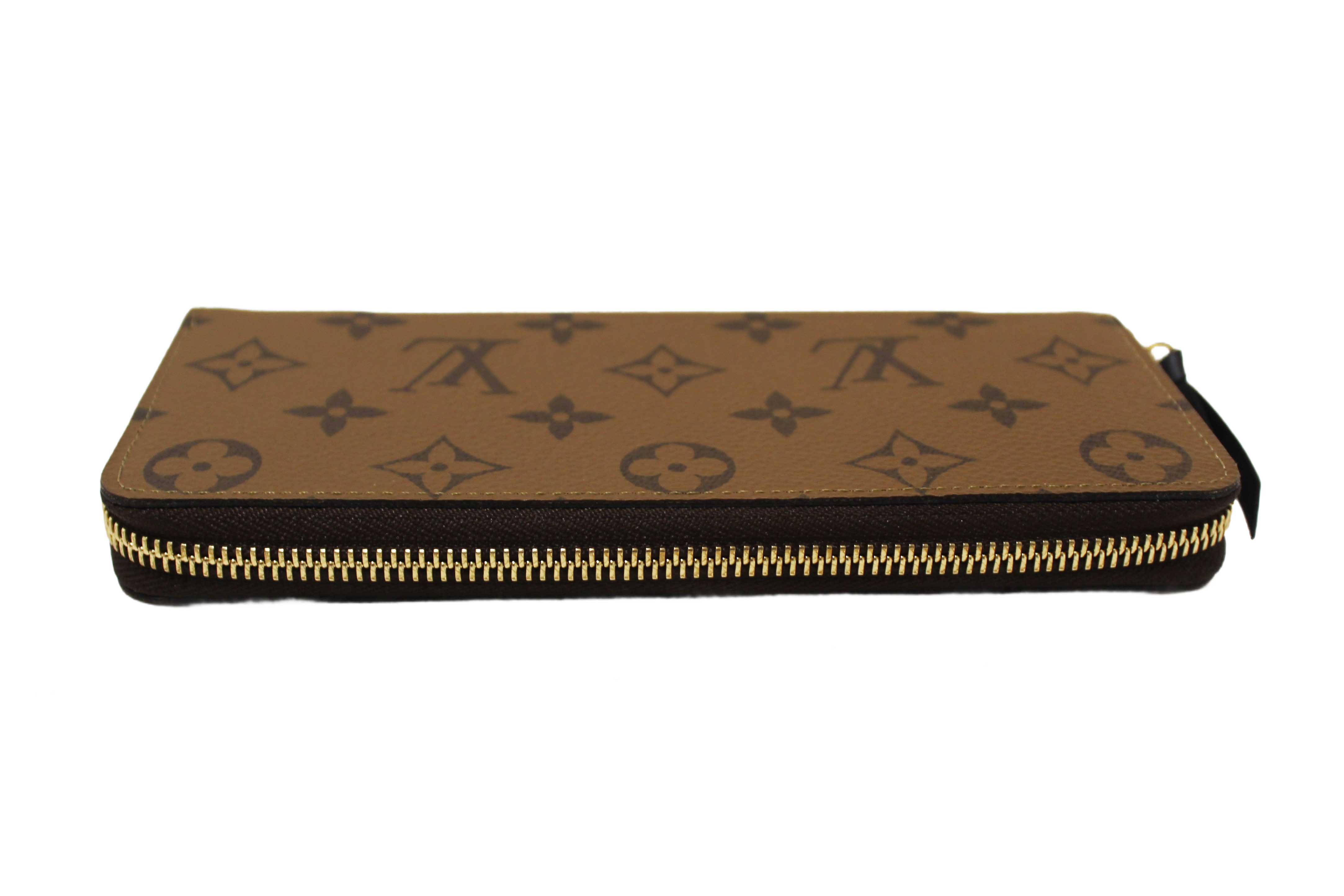 Authentic Louis Vuitton Monogram Reverse Canvas Clemence Wallet