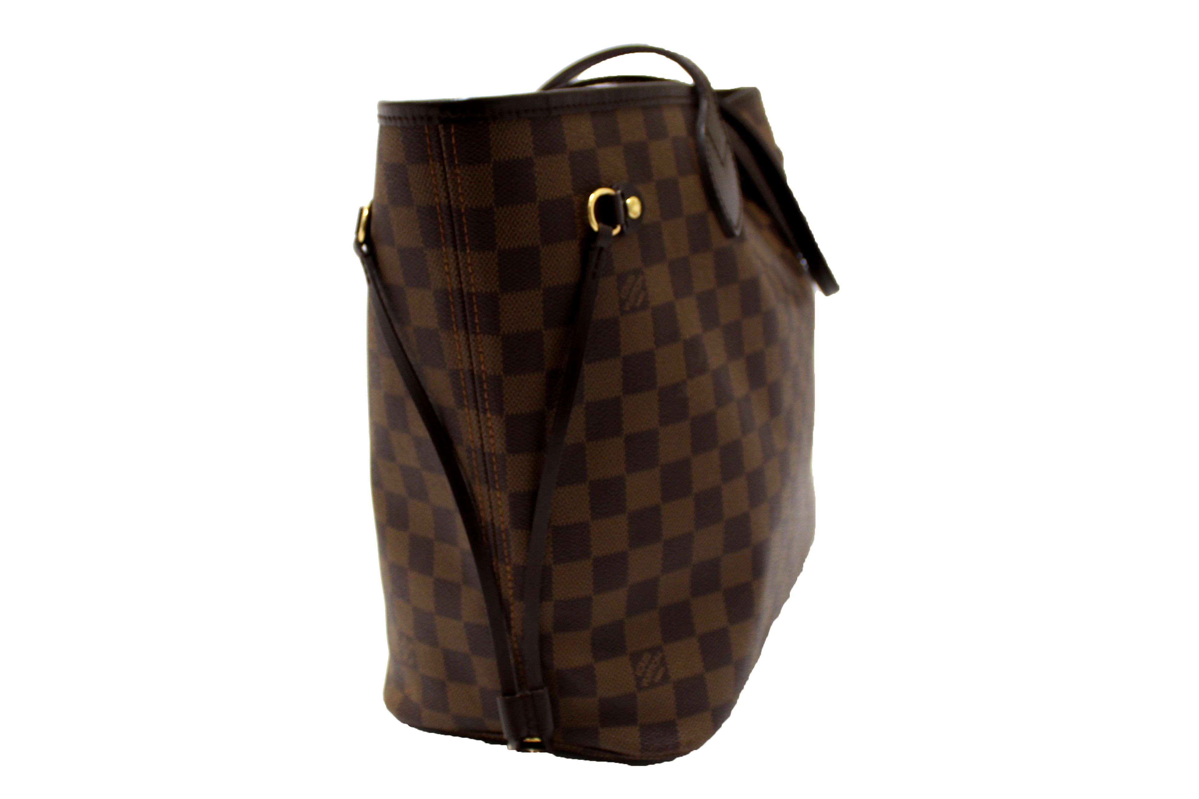 Authentic Louis Vuitton Damier Ebene Neverfull MM Shoulder Bag