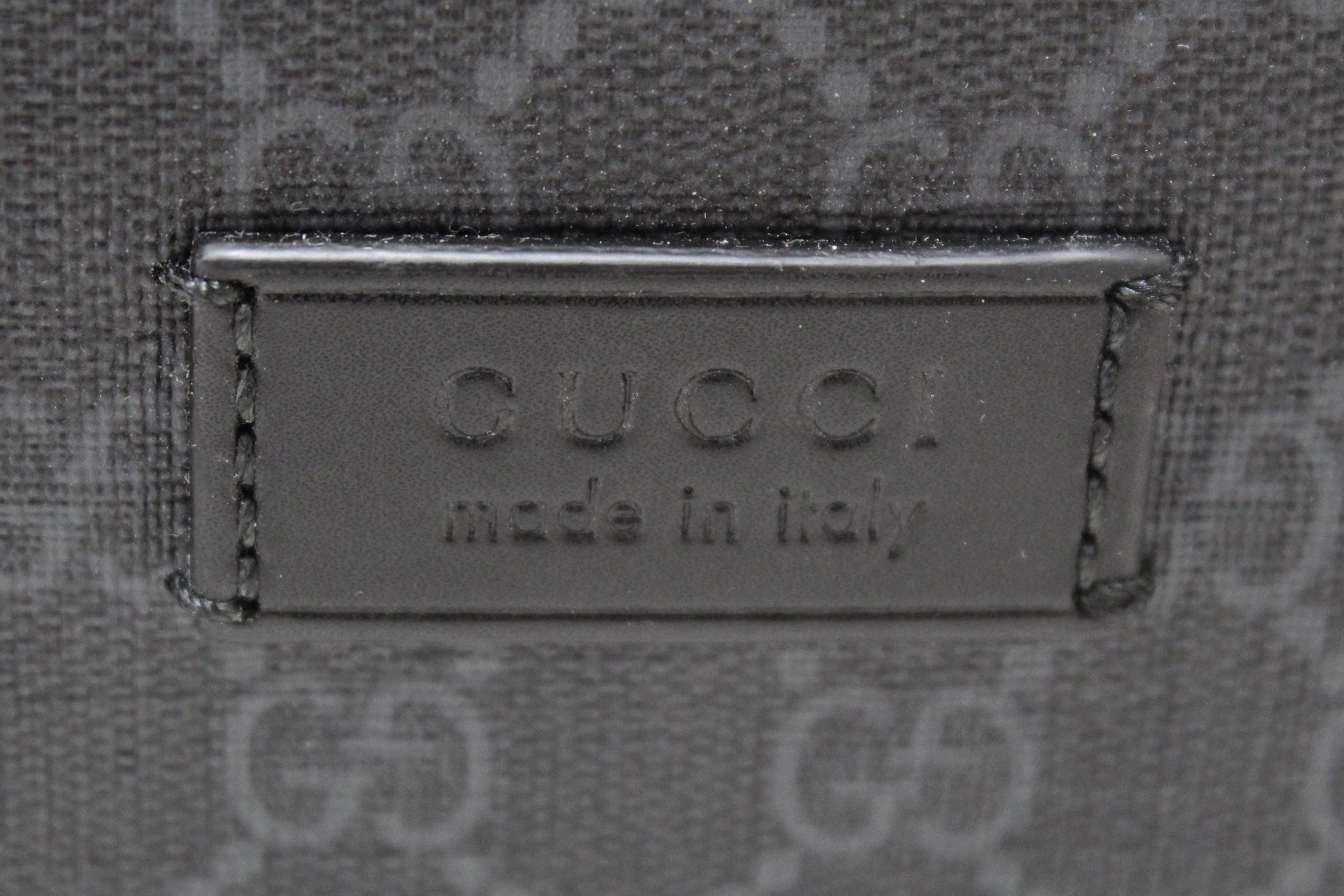 Authentic Gucci Black GG Supreme Belt Bag 474298