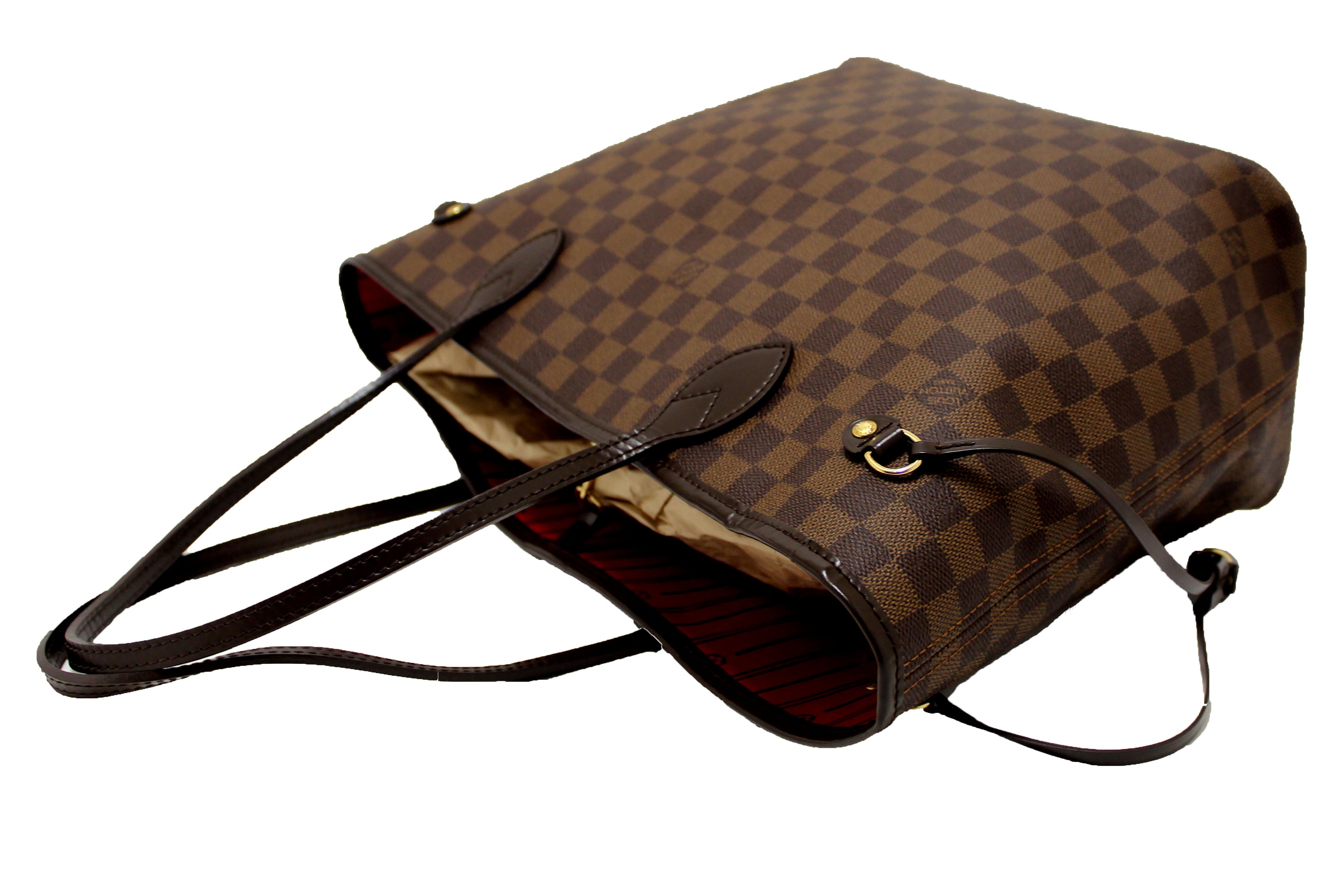 Authentic Louis Vuitton Damier Ebene Neverfull MM Shoulder Bag