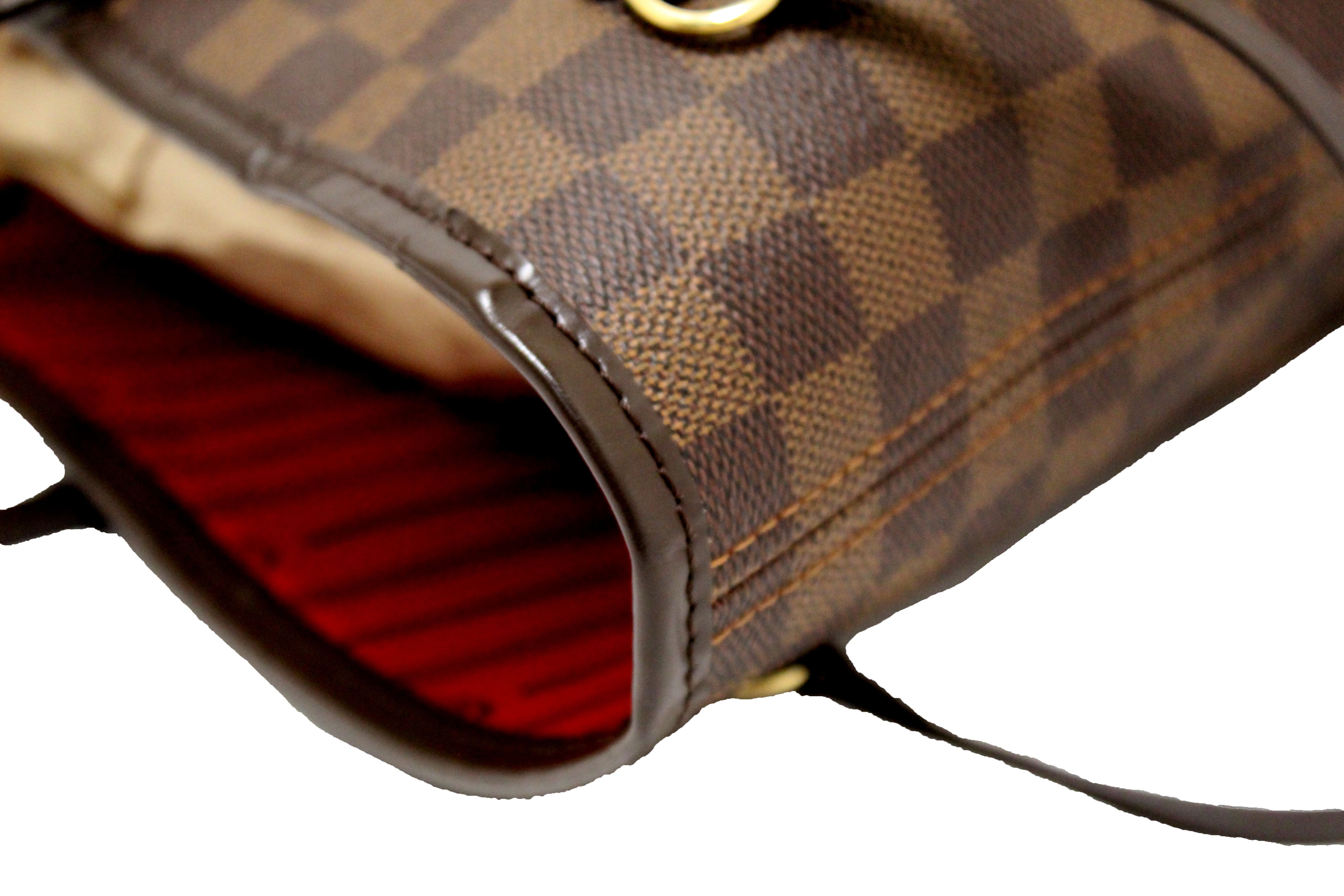 Authentic Louis Vuitton Damier Ebene Neverfull MM Shoulder Bag