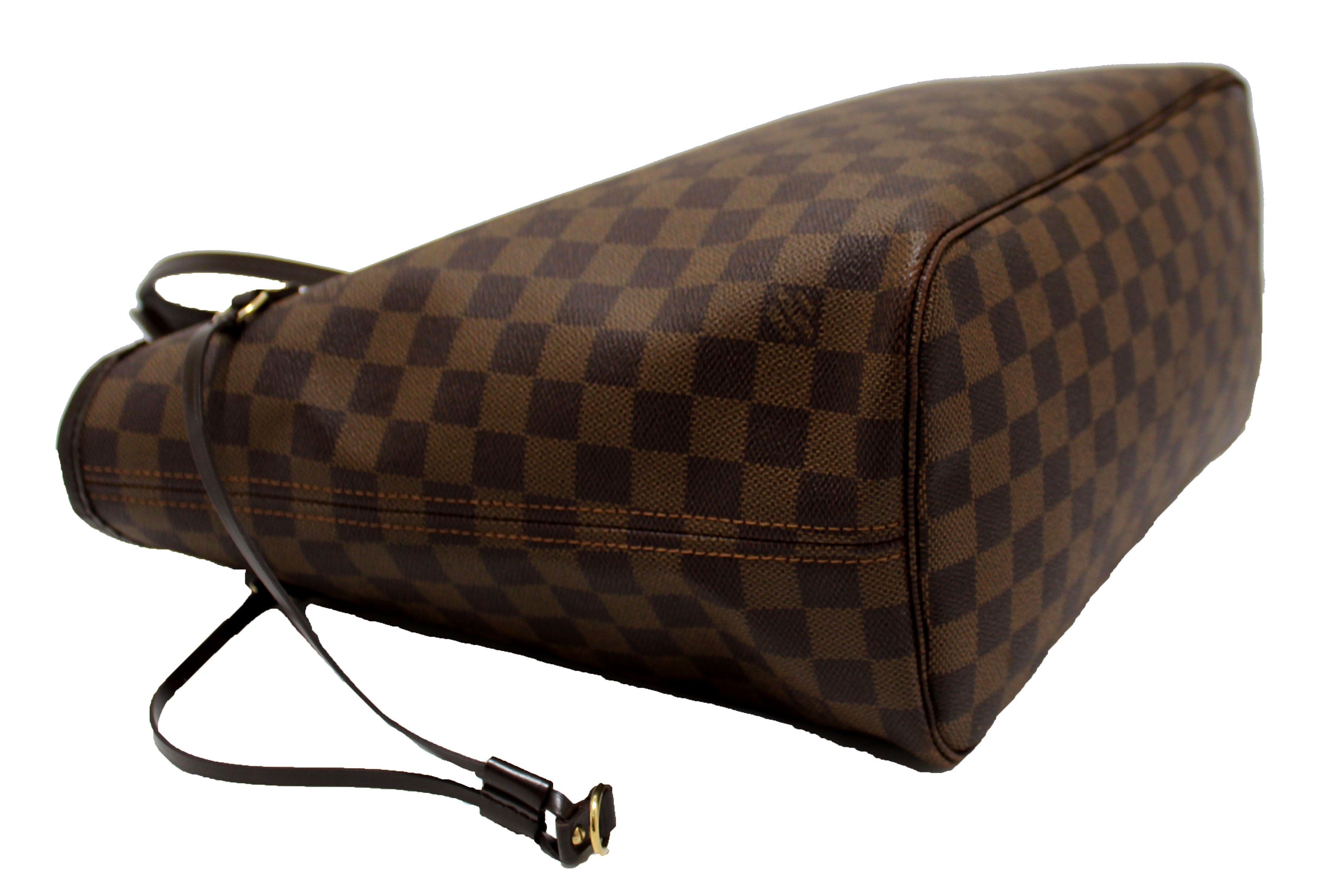 Authentic Louis Vuitton Damier Ebene Neverfull MM Shoulder Bag