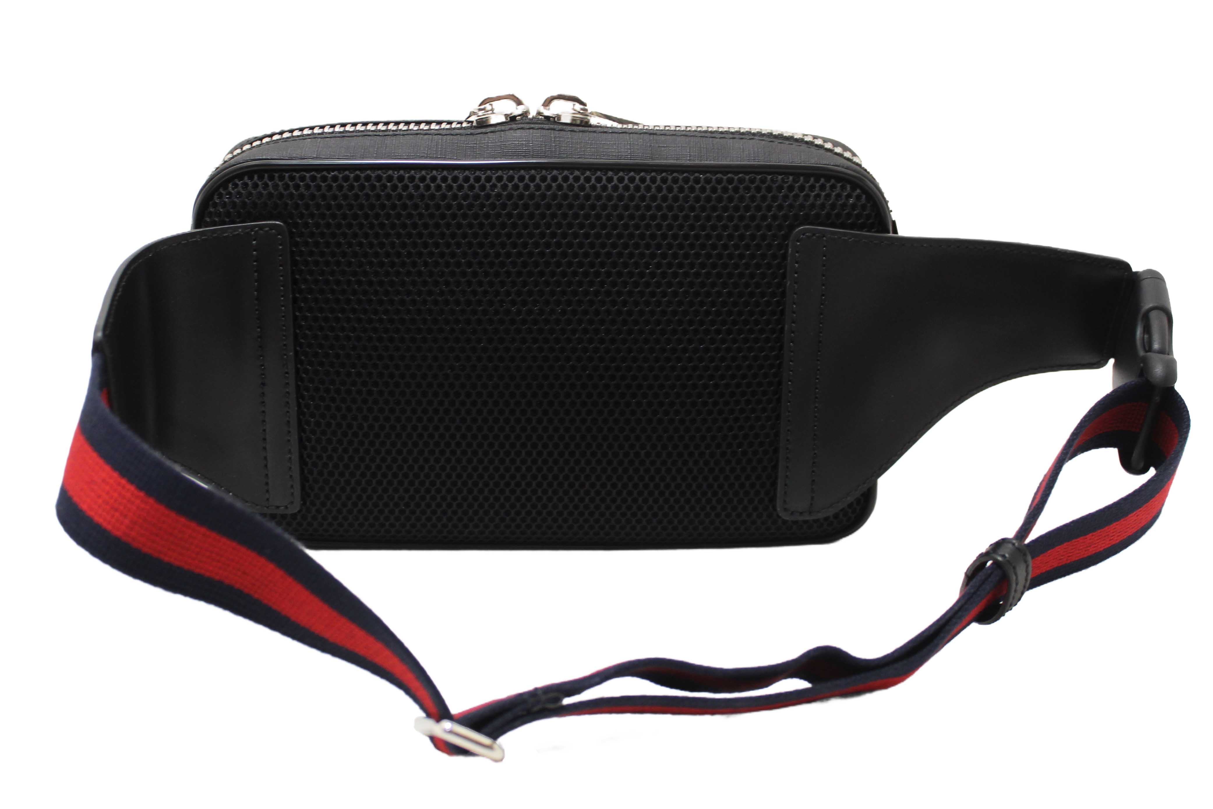 Authentic Gucci Black GG Supreme Belt Bag 474298