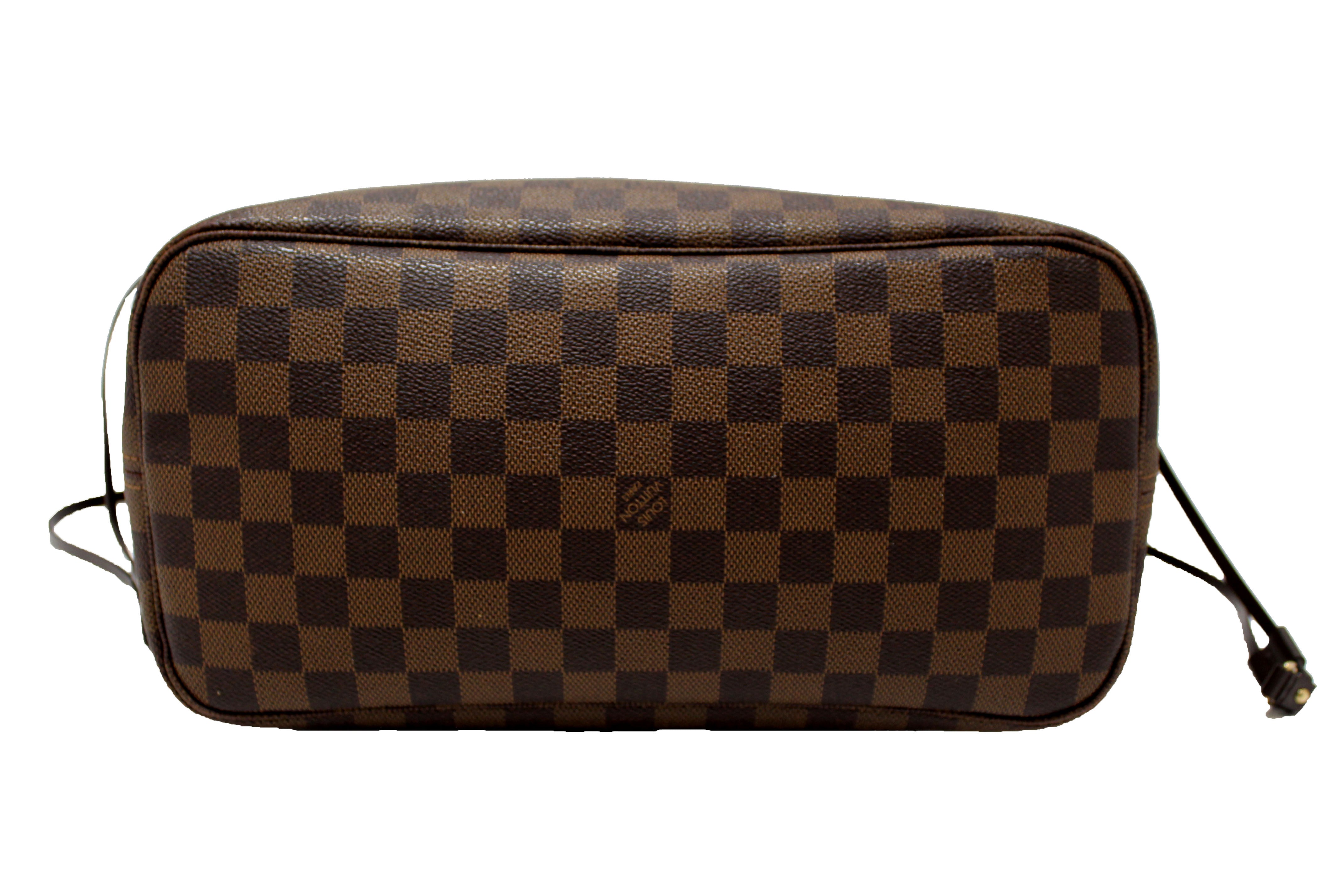 Authentic Louis Vuitton Damier Ebene Neverfull MM Shoulder Bag