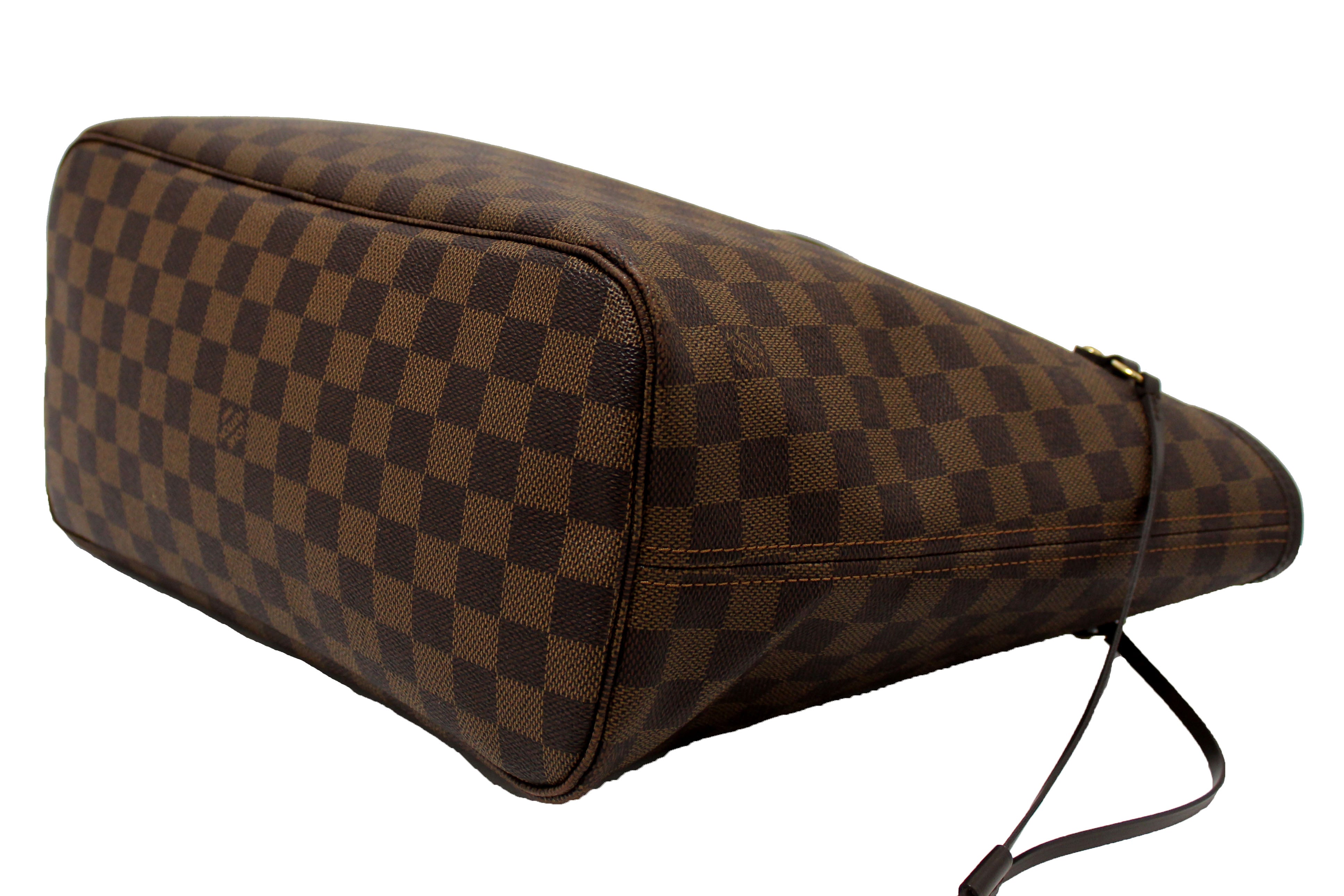 Authentic Louis Vuitton Damier Ebene Neverfull MM Shoulder Bag