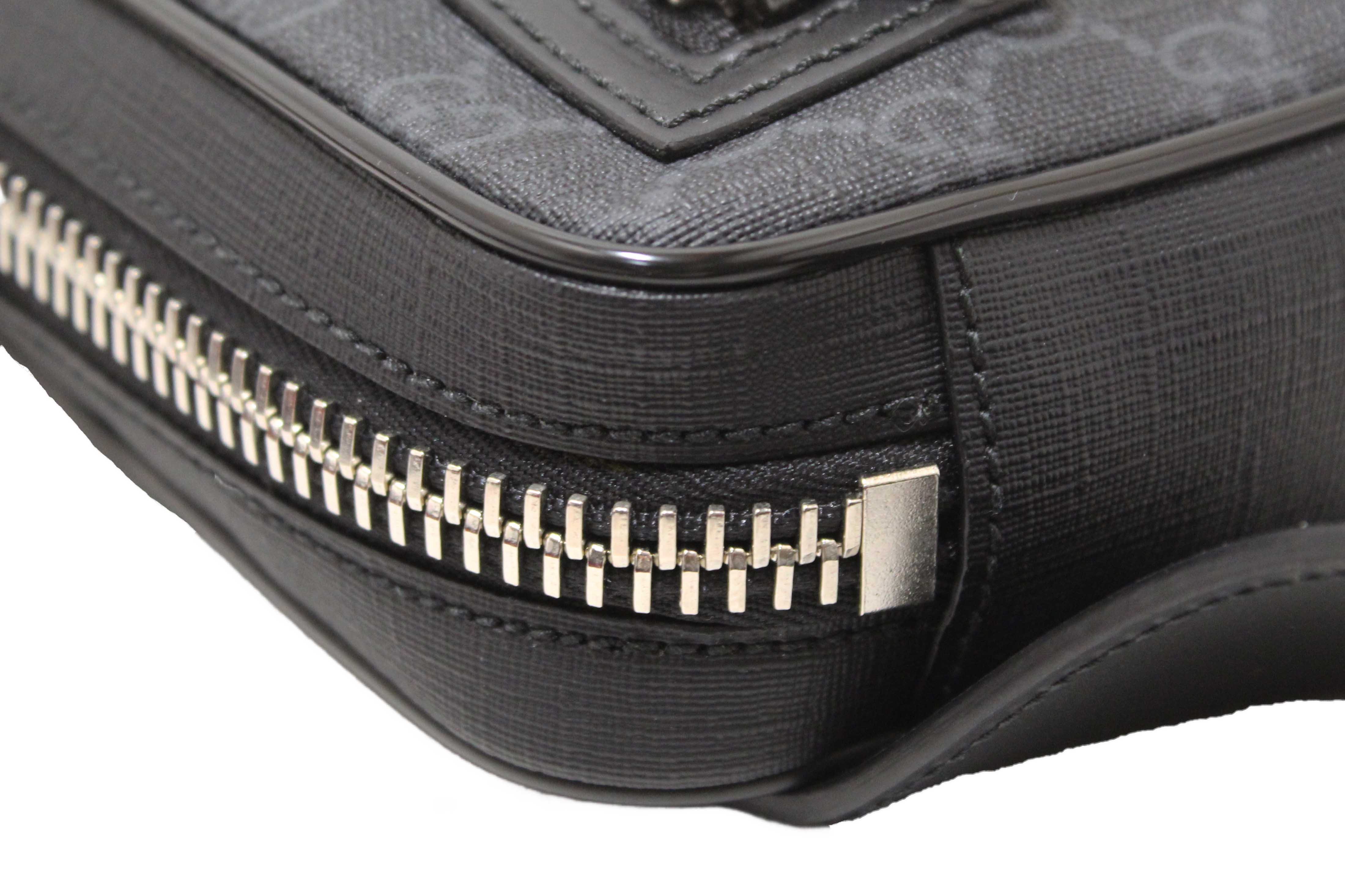 Authentic Gucci Black GG Supreme Belt Bag 474298