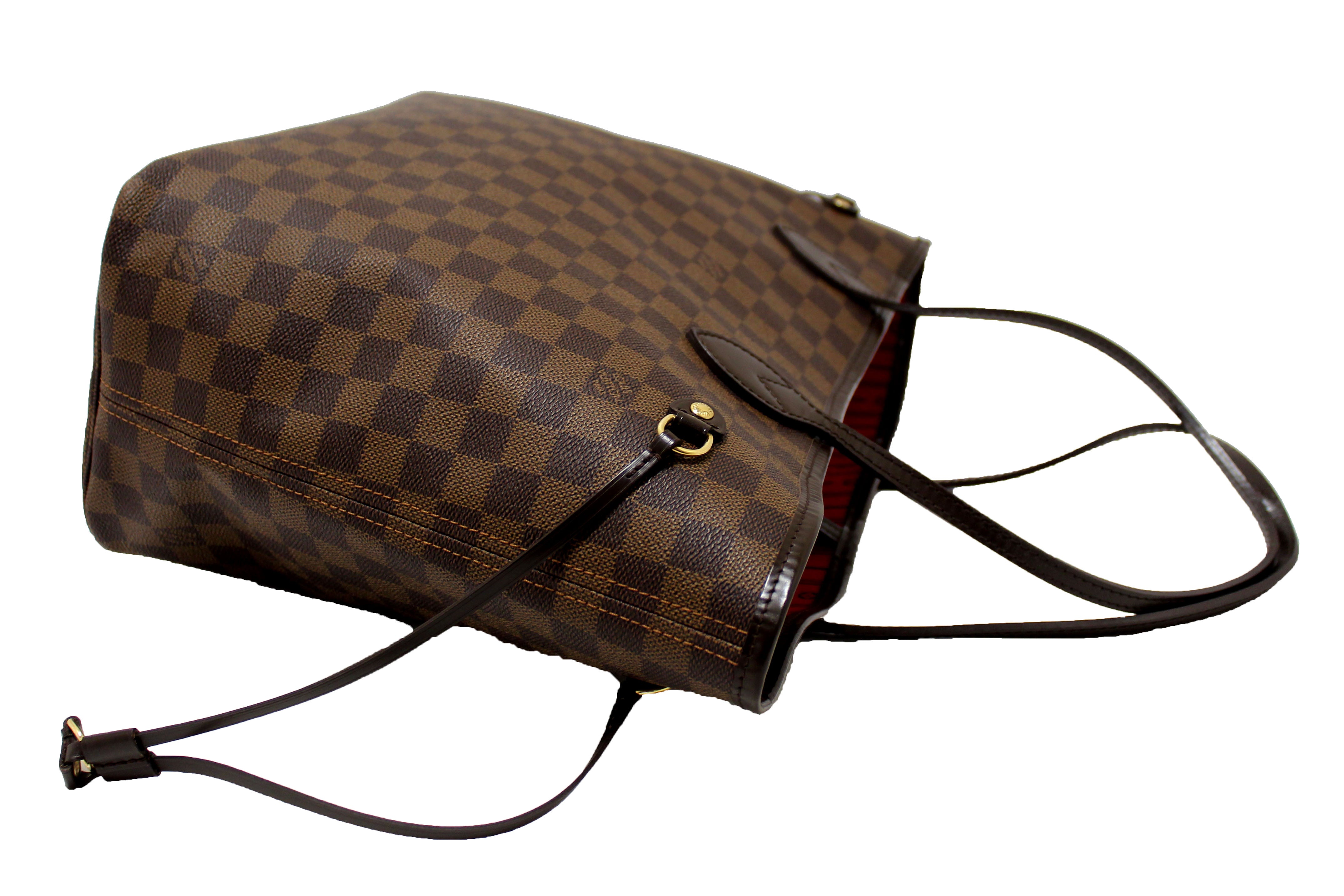 Authentic Louis Vuitton Damier Ebene Neverfull MM Shoulder Bag