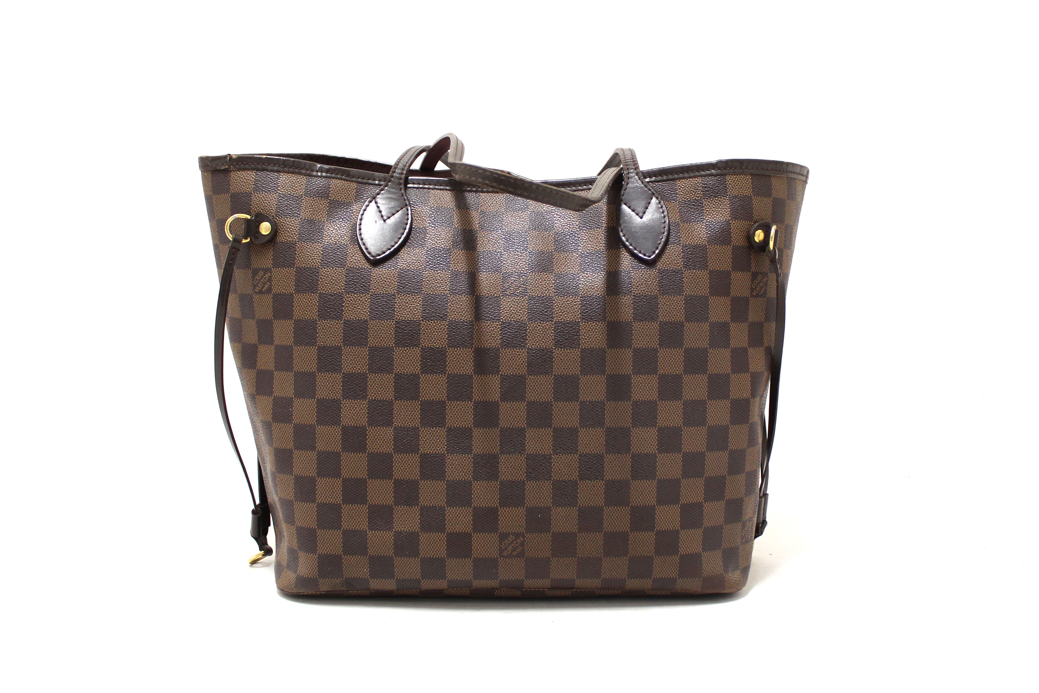 Authentic Louis Vuitton Damier Canvas Neverfull MM Shoulder Tote Bag