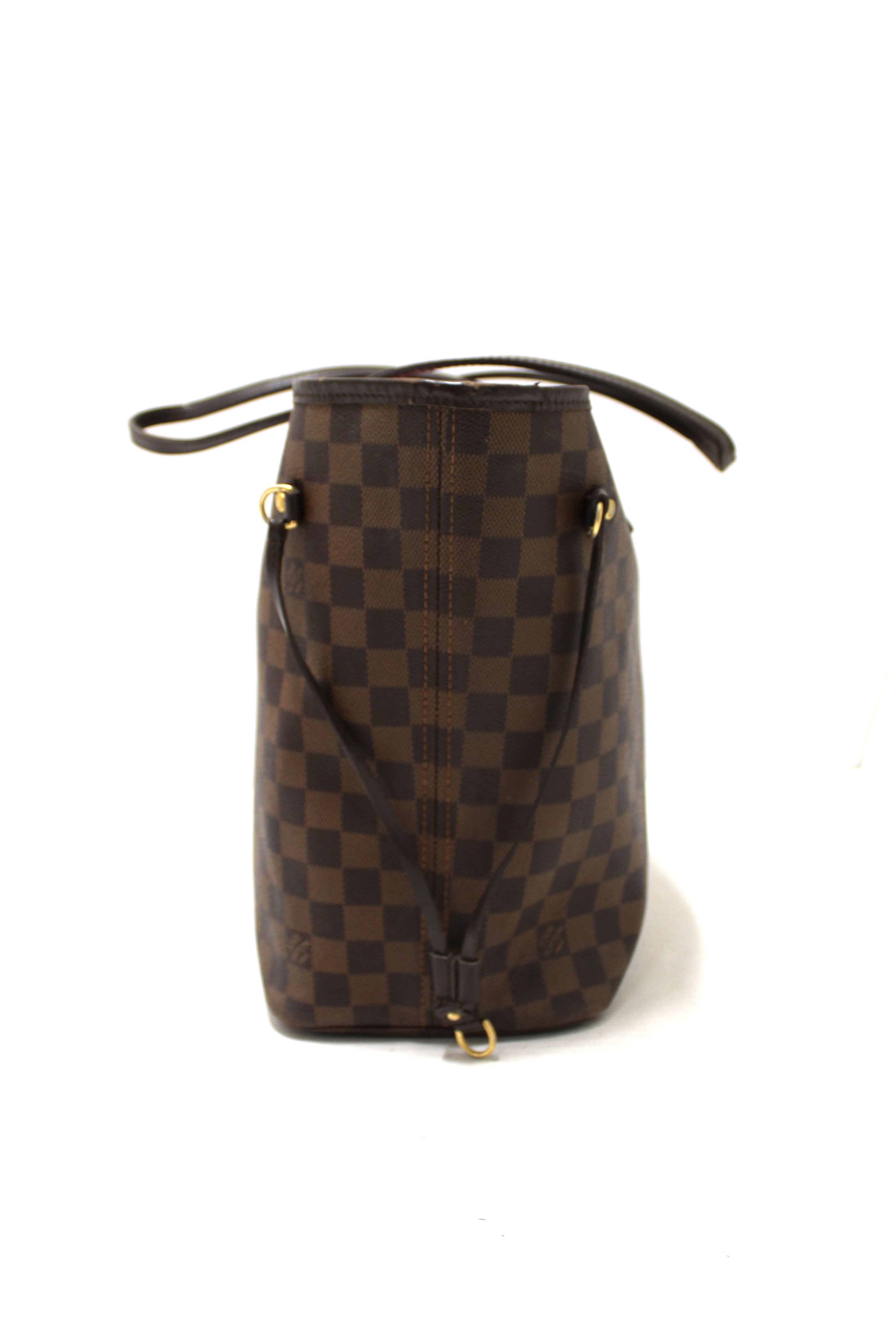 Authentic Louis Vuitton Damier Canvas Neverfull MM Shoulder Tote Bag