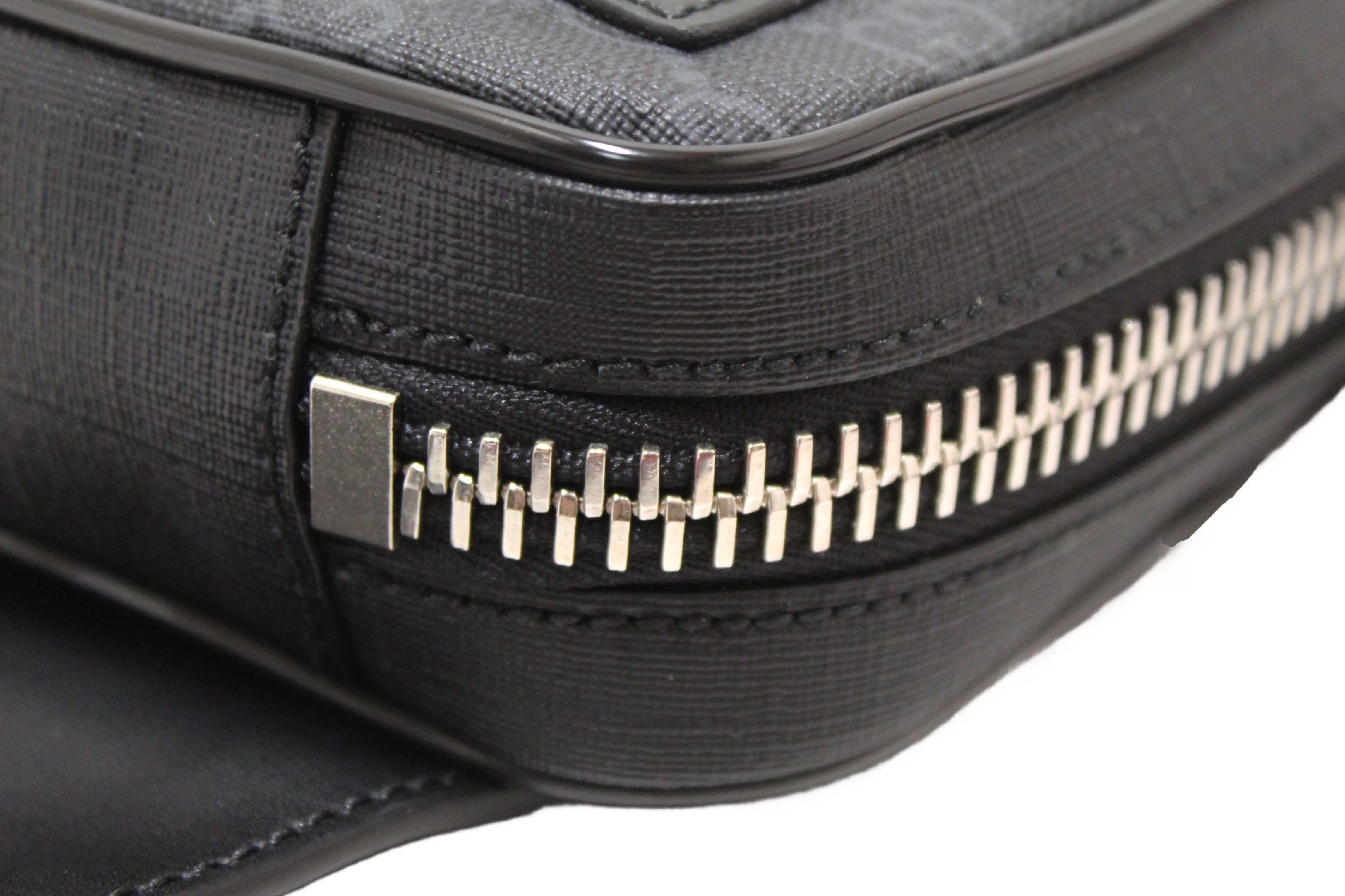 Authentic Gucci Black GG Supreme Belt Bag 474298