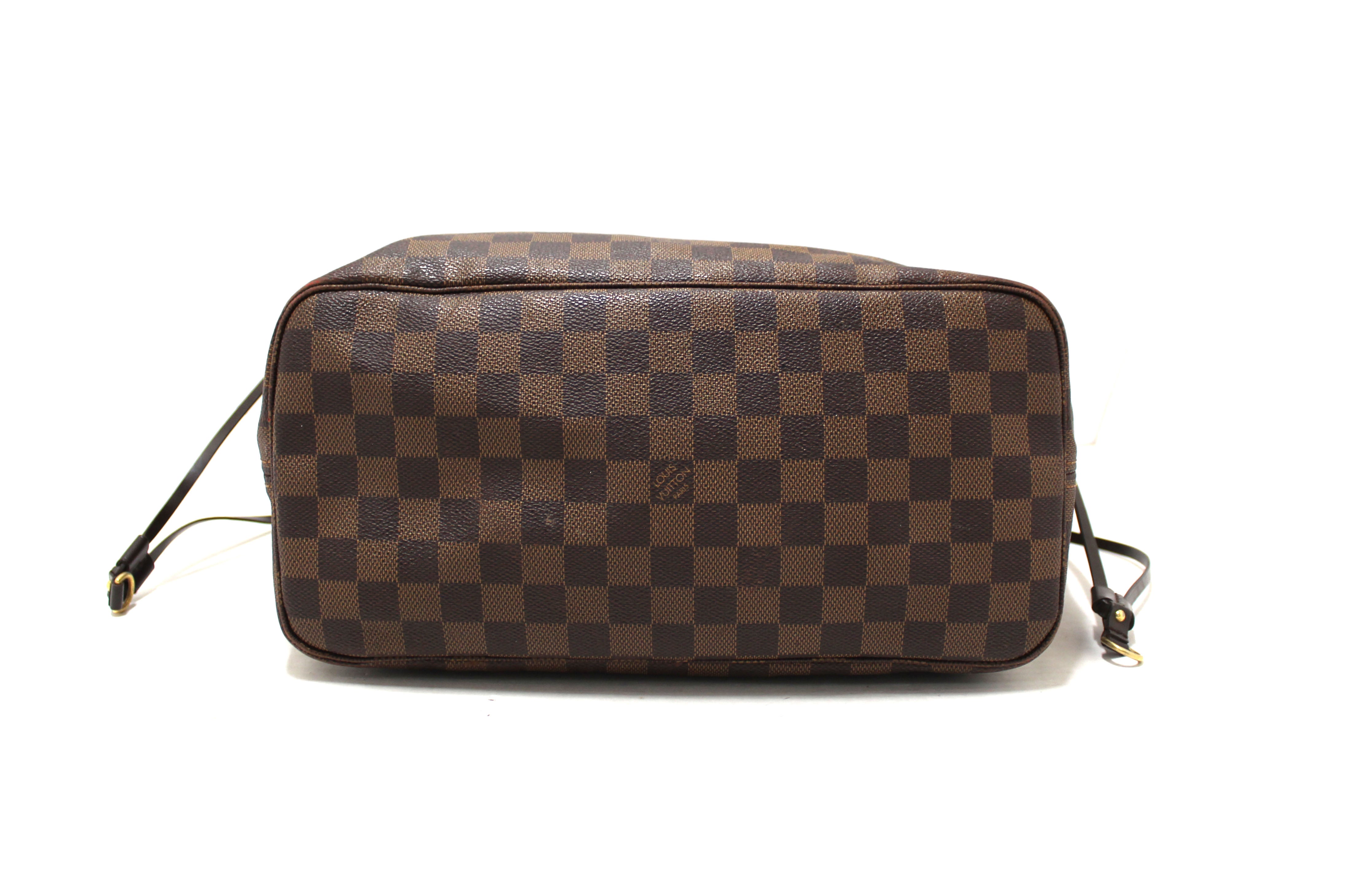 Authentic Louis Vuitton Damier Canvas Neverfull MM Shoulder Tote Bag