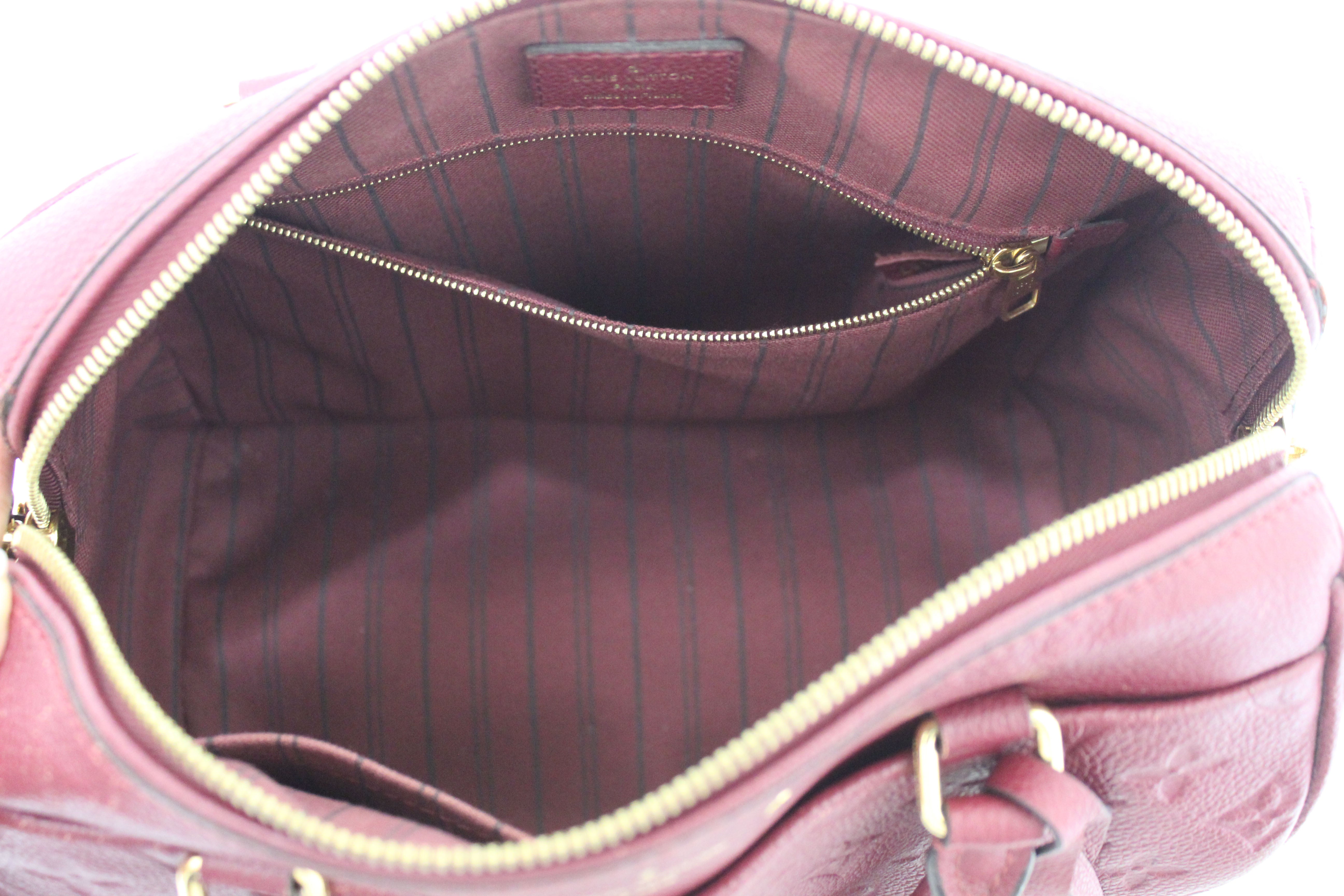Authentic Louis Vuitton Aurore Empreinte Speedy 25 NM Bandouliere Crossbody Bag