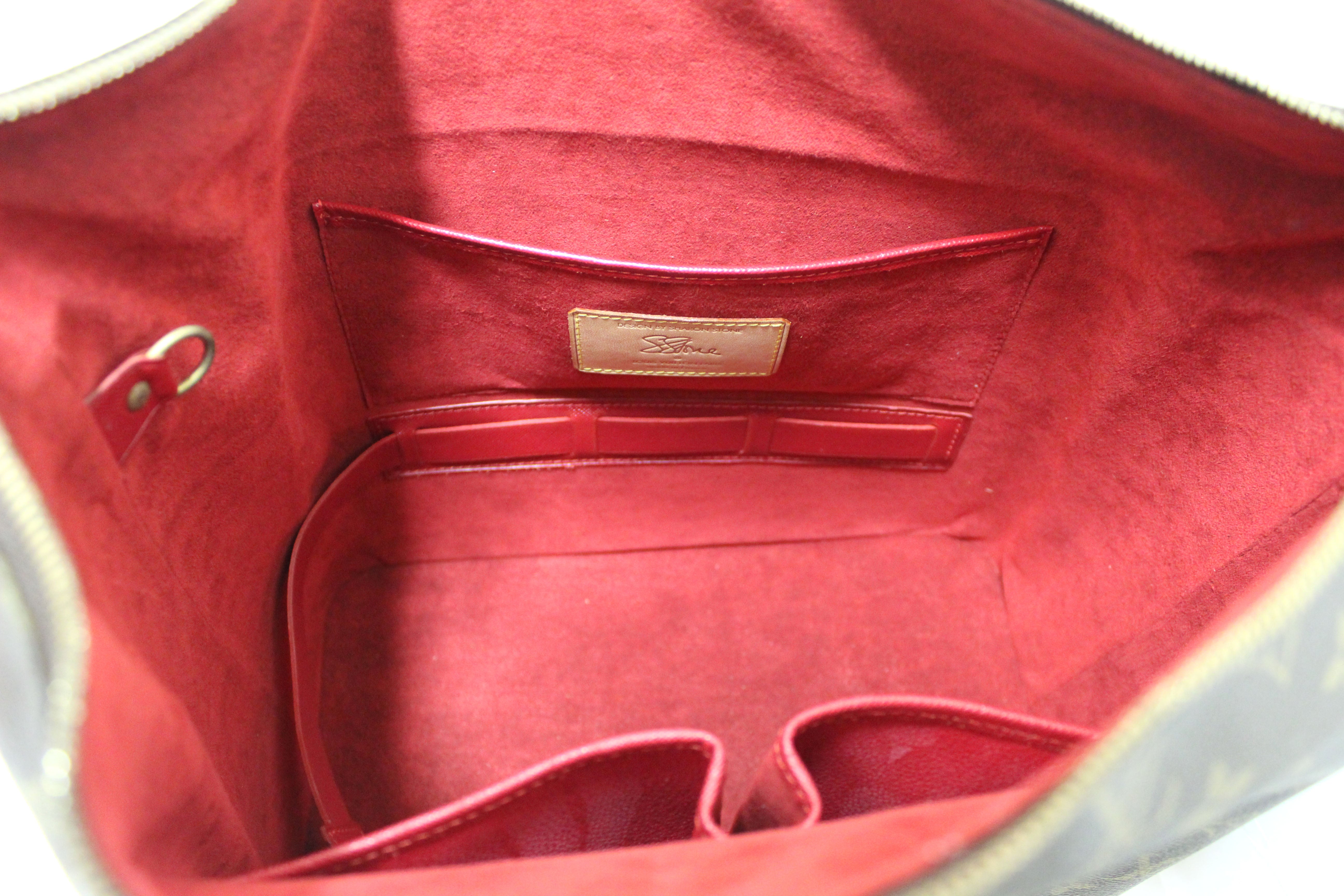 Authentic Louis Vuitton Limited Edition Classic Monogram Sharon Stone AMFAR Vanity Three Shoulder Bag